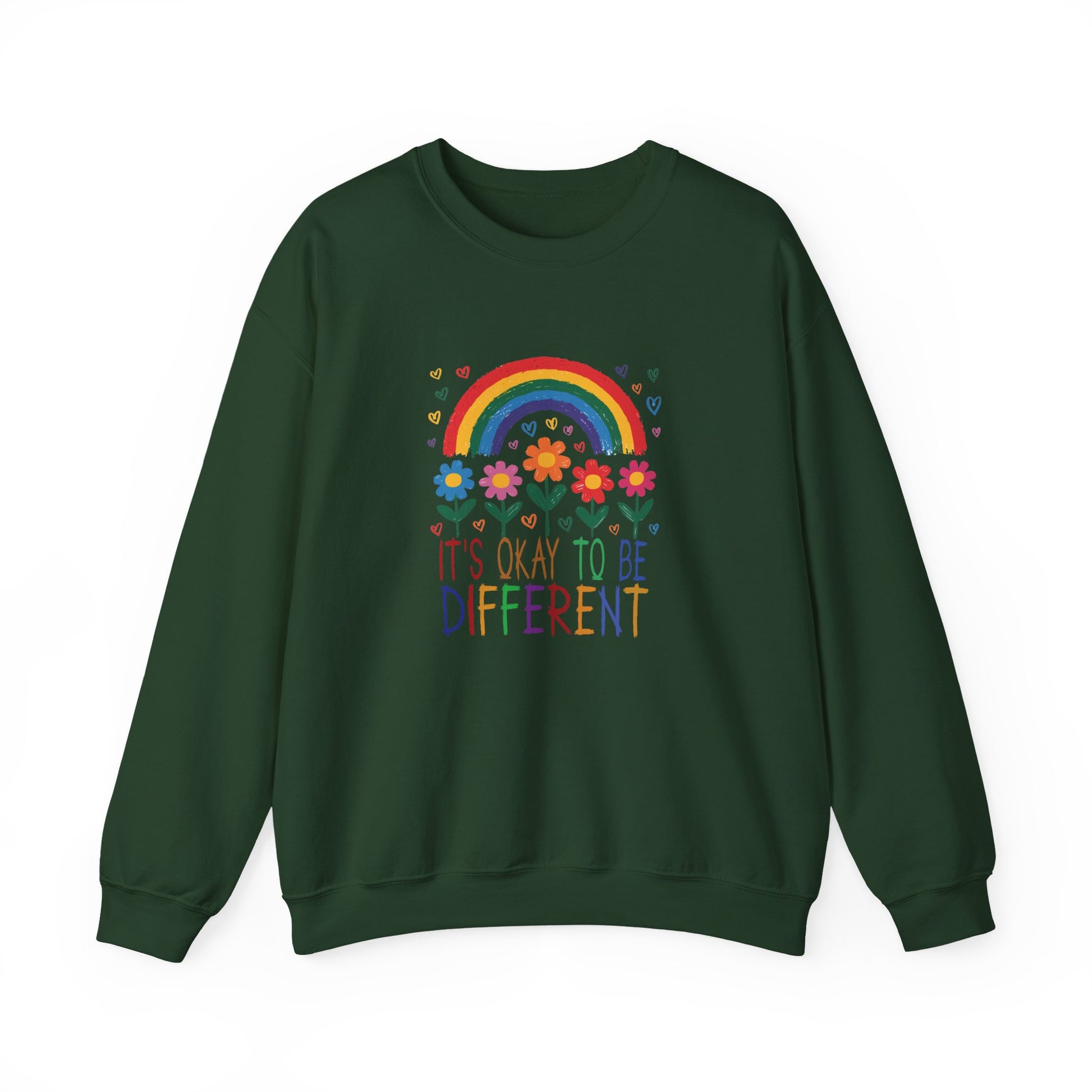 Sweatshirt It's Okay to Be Different Rainbow Autism Awareness Sweatshirt