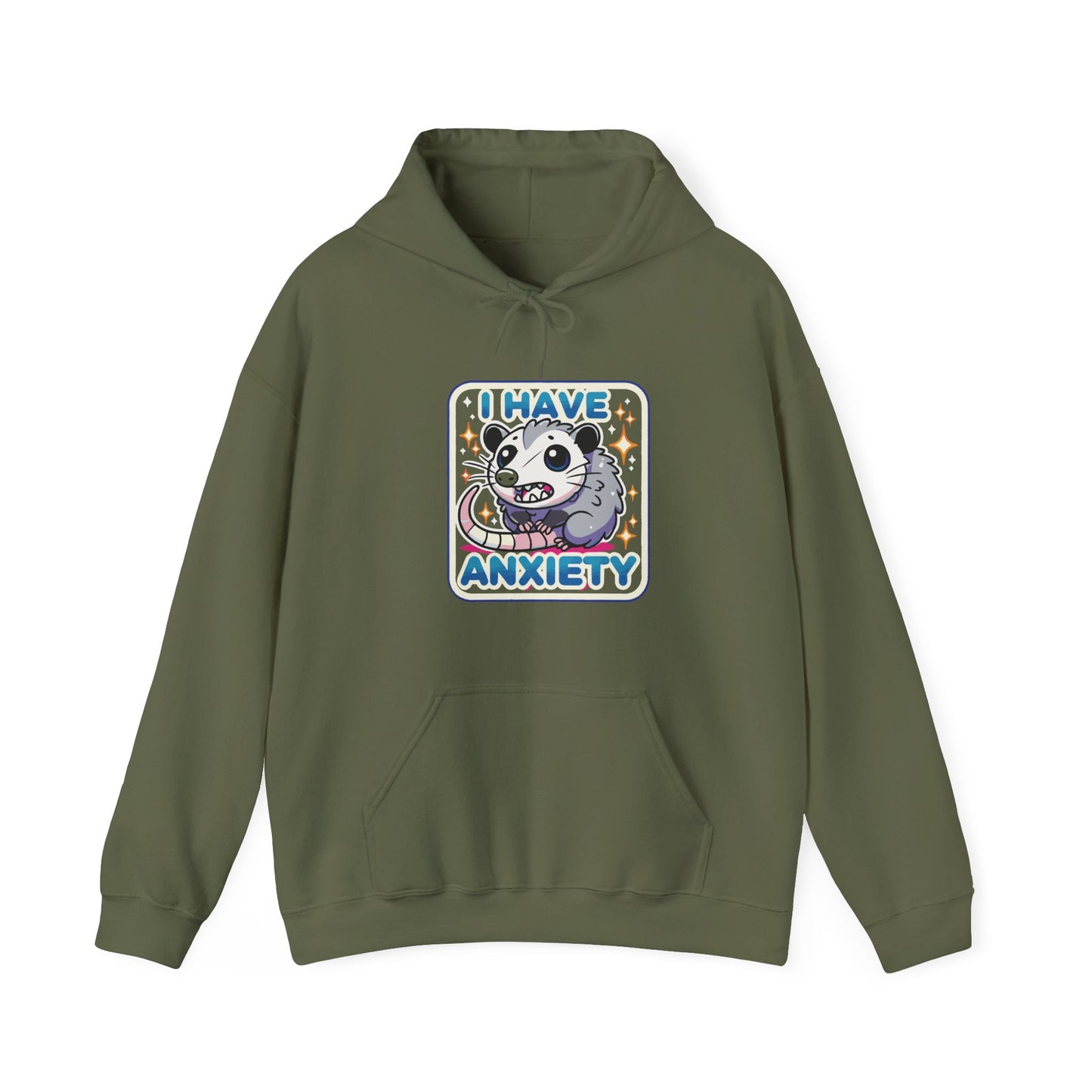 Hoodie I Have Anxiety Hoodie – Funny Opossum Hoodie for Women
