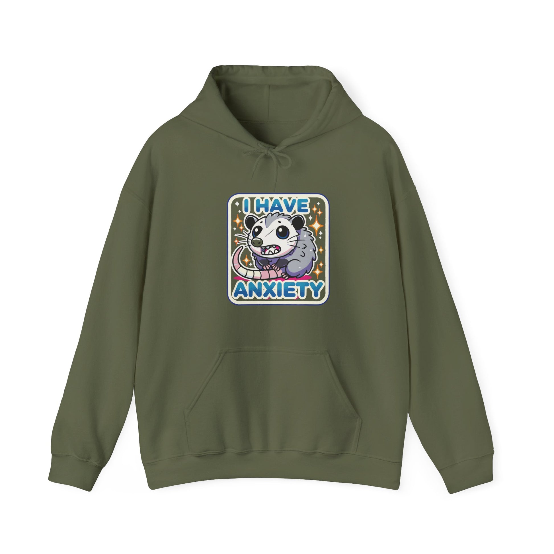 Hoodie I Have Anxiety Hoodie – Funny Opossum Hoodie for Women