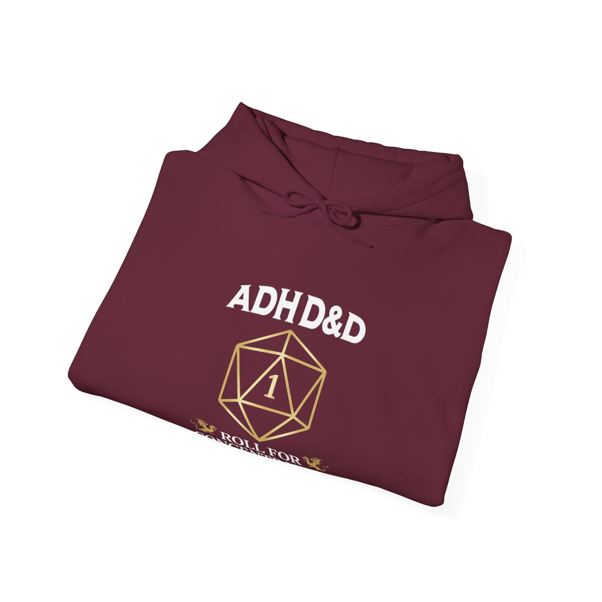 Hoodie ADHD&D Roll for Concentration Hoodie – Funny ADHD Graphic Hoodie