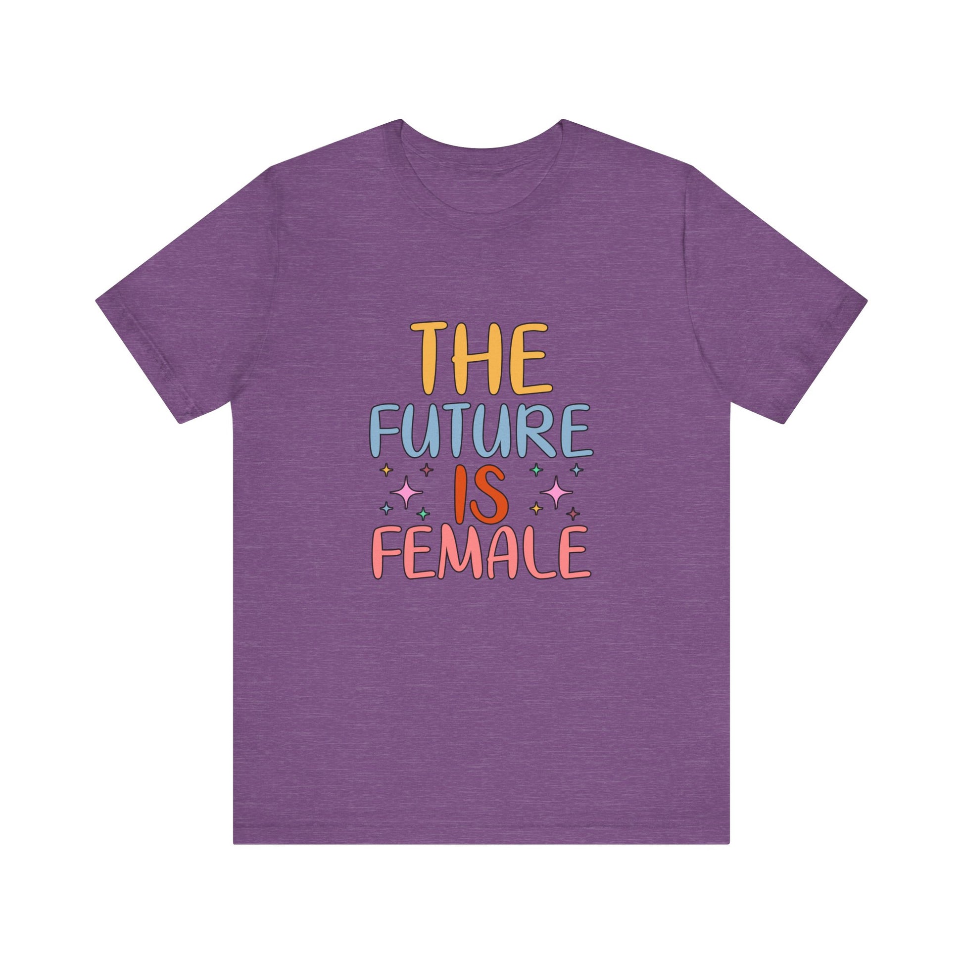 Heather Team Purple Women’s Empowerment T-Shirt – The Future Is Female Tee