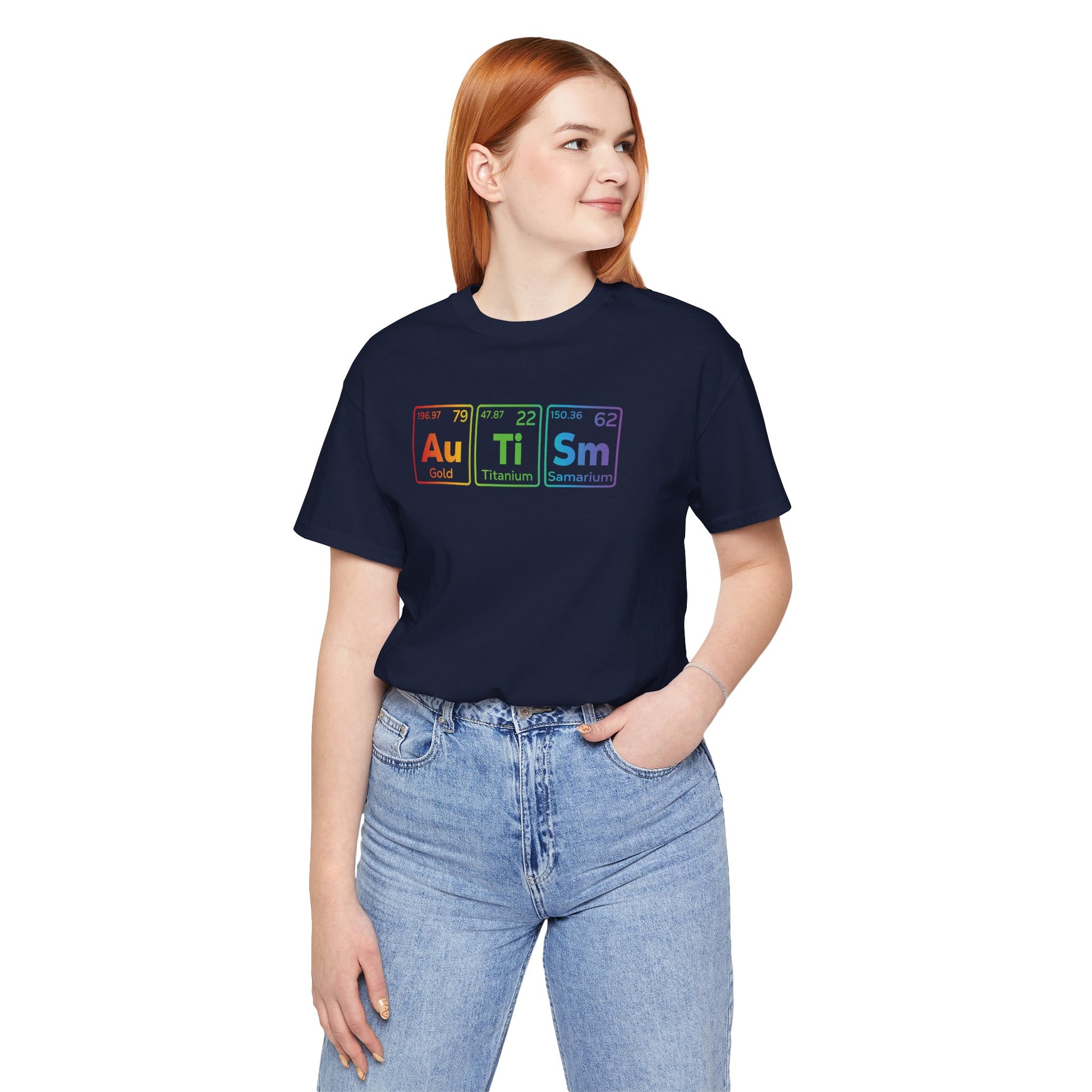 T-Shirt Au Ti Sm AUTISM | Subtle Periodic Autism Awareness T‑Shirt