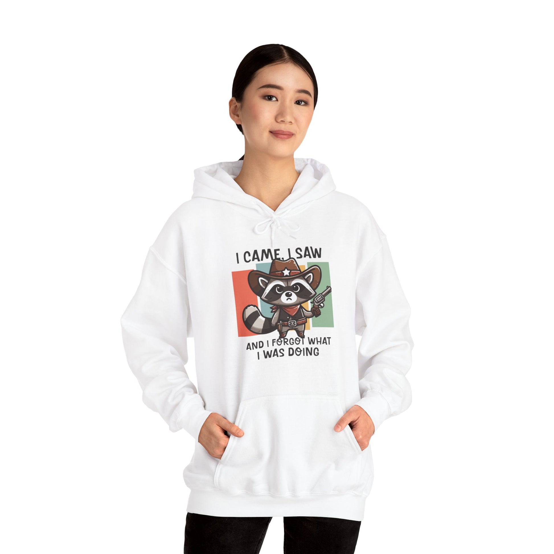 Hoodie I Came I Saw And I Forgot Hoodie – Funny ADHD Raccoon Hoodie