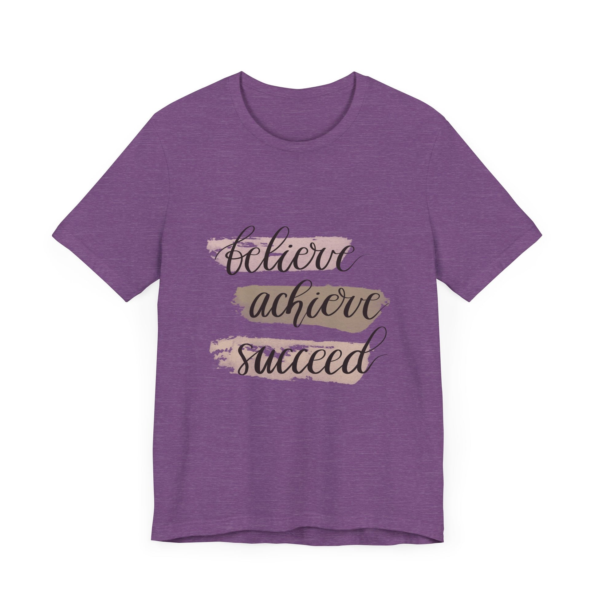 Inspirational T Shirts – Believe Achieve Succeed Tee for Women