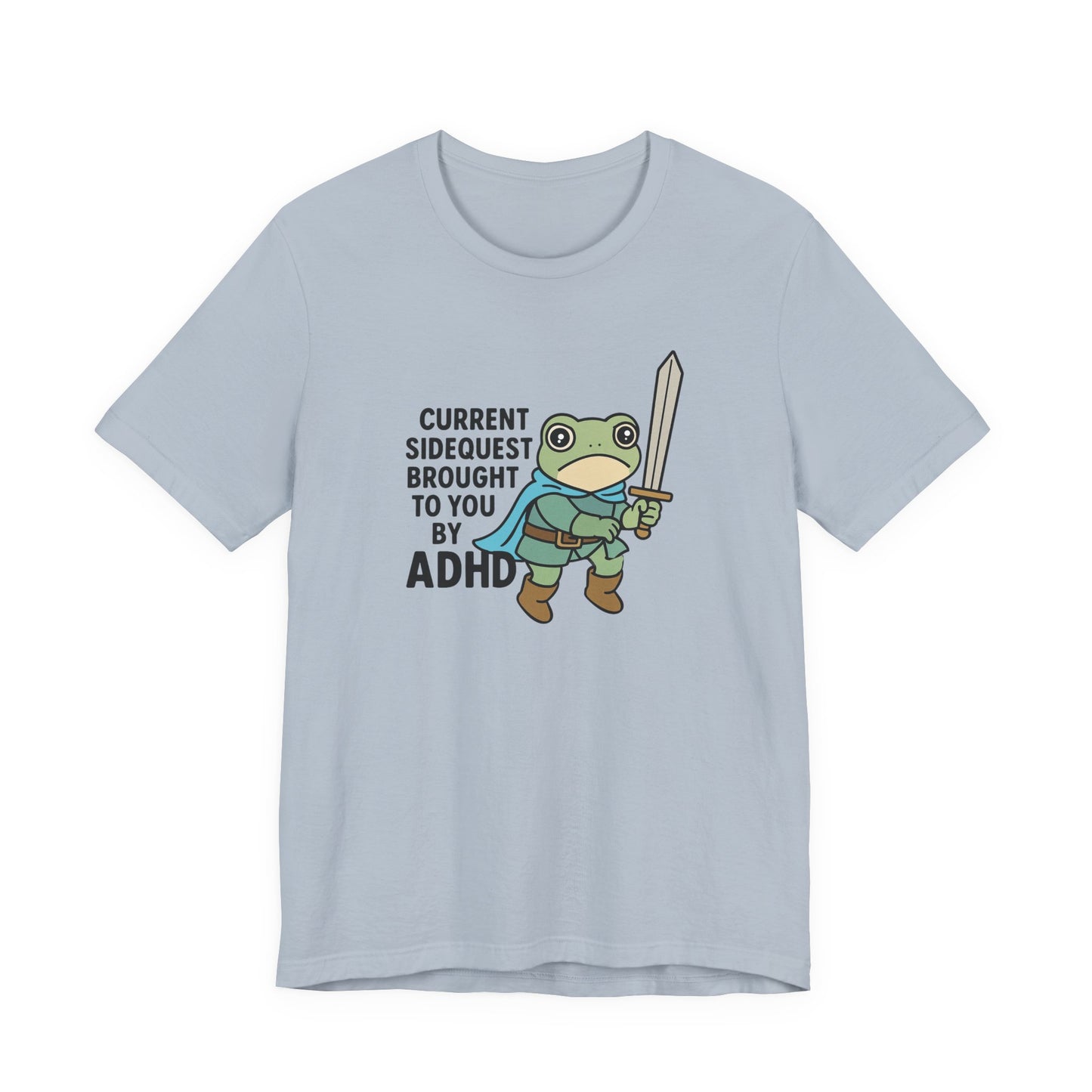 T-Shirt CURRENT SIDEQUEST T-Shirt – Funny ADHD Frog Gaming Shirt