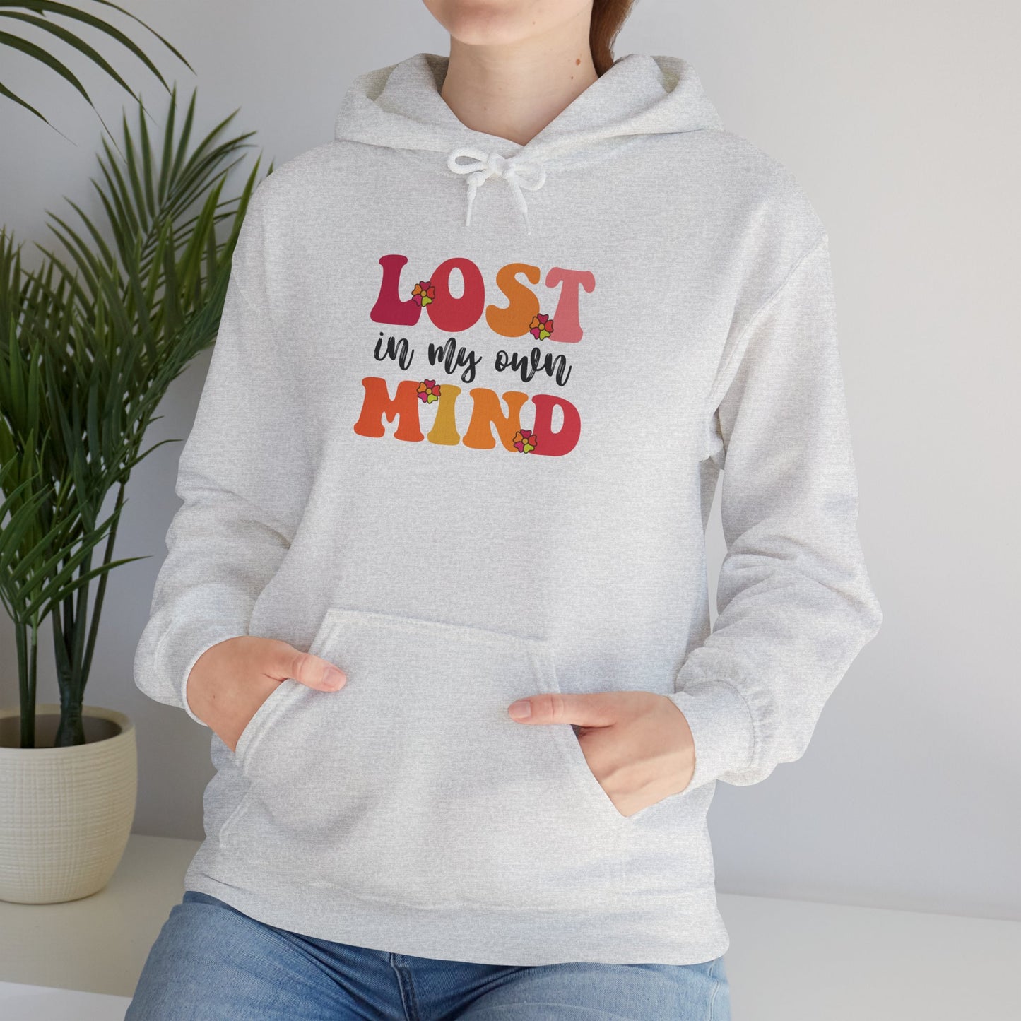 Hoodie LOST in my own MIND Hoodie – Retro ADHD Graphic Hoodie