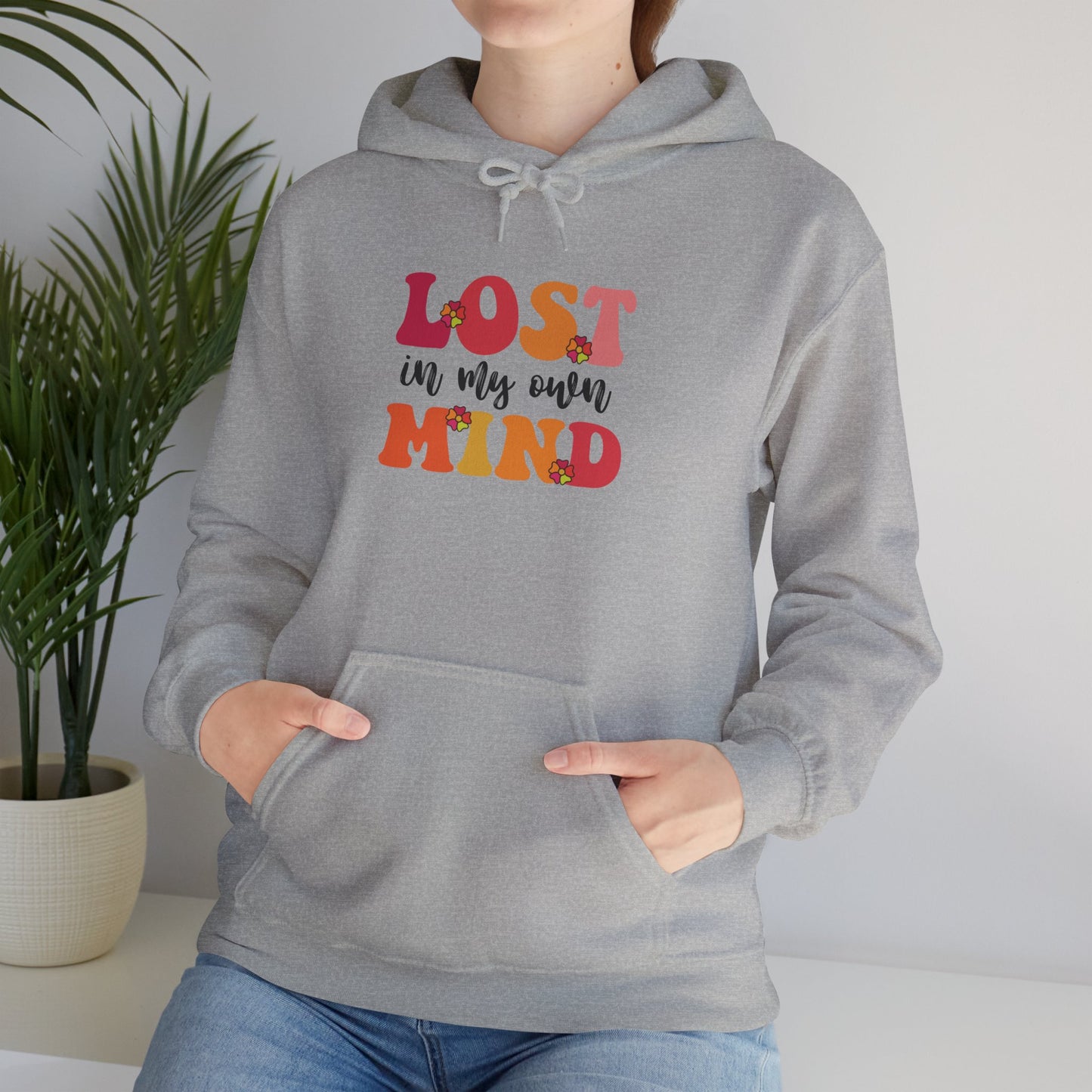 Hoodie LOST in my own MIND Hoodie – Retro ADHD Graphic Hoodie