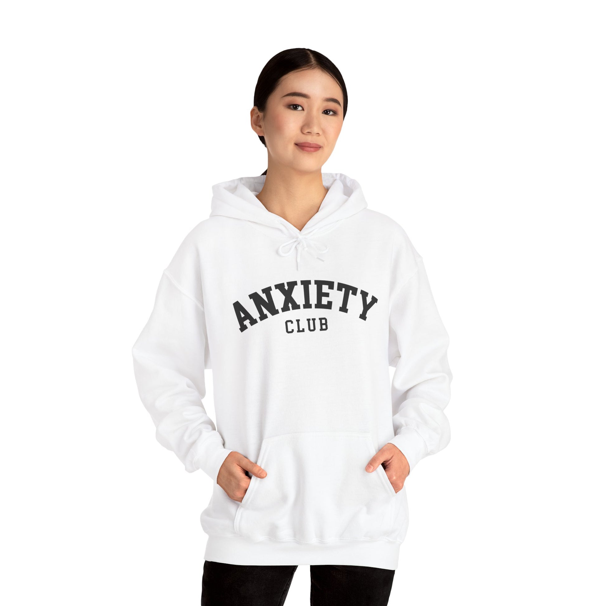 Hoodie Anxiety Club – Cozy Hoodie for Women with Anxiety Support
