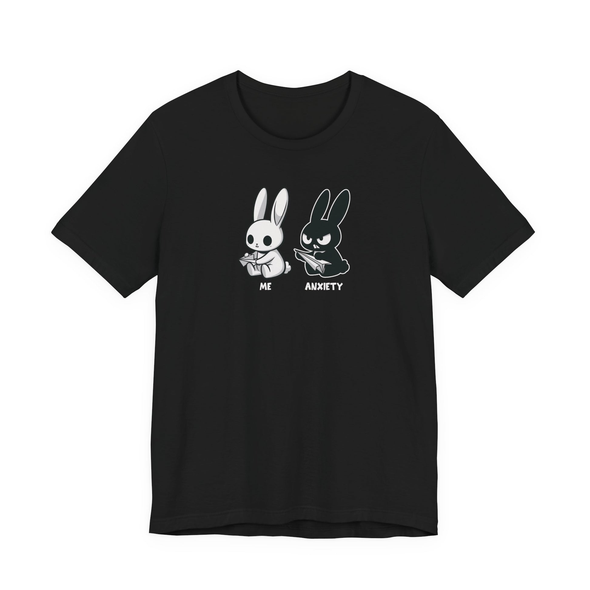 T-Shirt ME vs ANXIETY Rabbit Shirt – Funny Anxiety Shirt for Animal Lovers