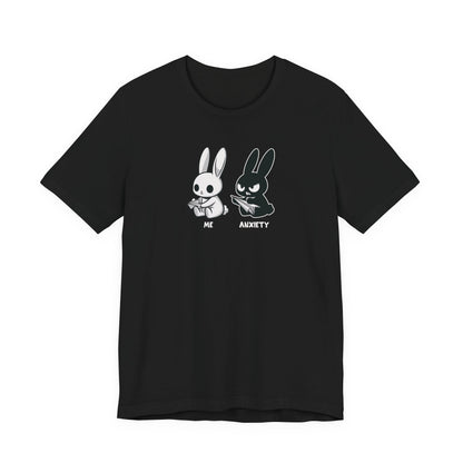 T-Shirt ME vs ANXIETY Rabbit Shirt – Funny Anxiety Shirt for Animal Lovers