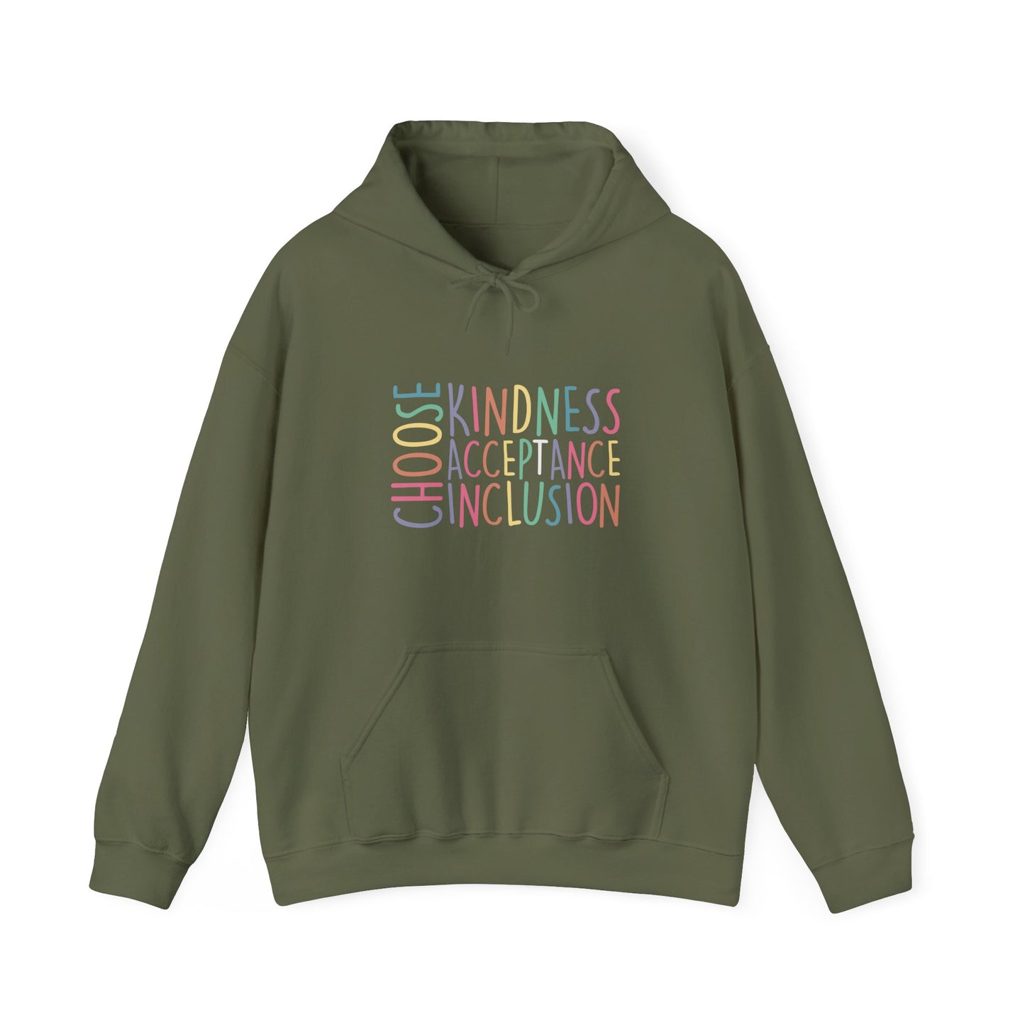 CHOOSE KINDNESS Hoodie – Colorful Inclusion & Acceptance Design