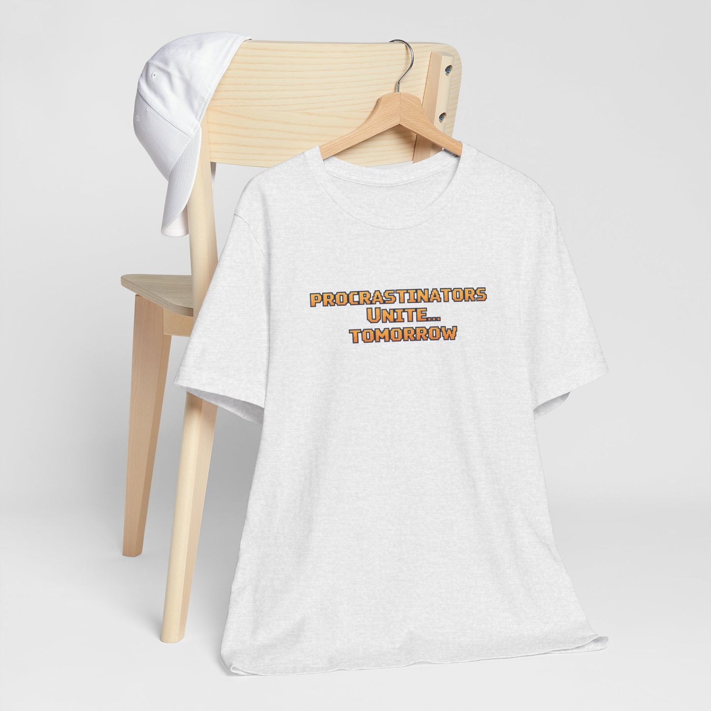 PROCRASTINATORS UNITE... TOMORROW Pixel Retro ADHD Graphic T-Shirt