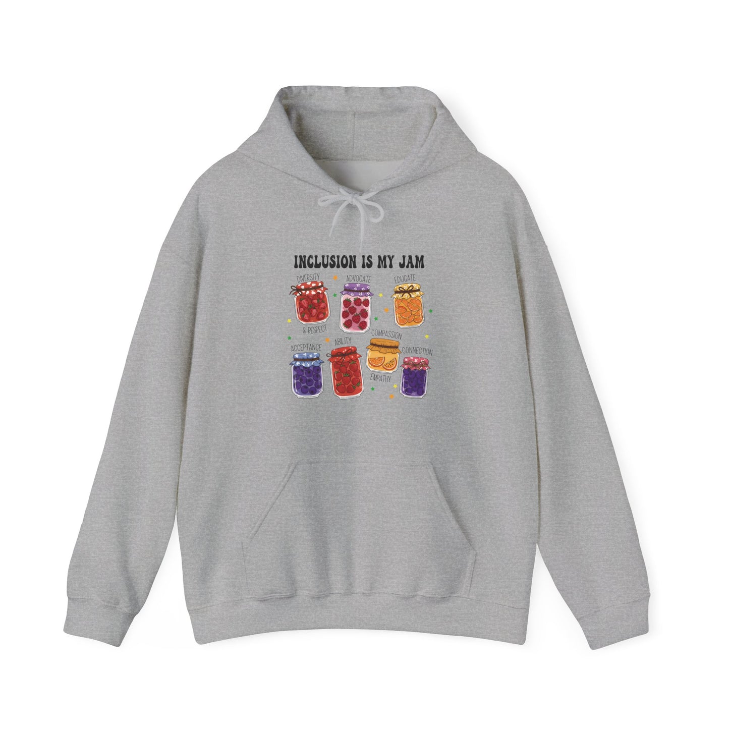 INCLUSION IS MY JAM Hoodie – Colorful Inclusion Awareness Hoodie