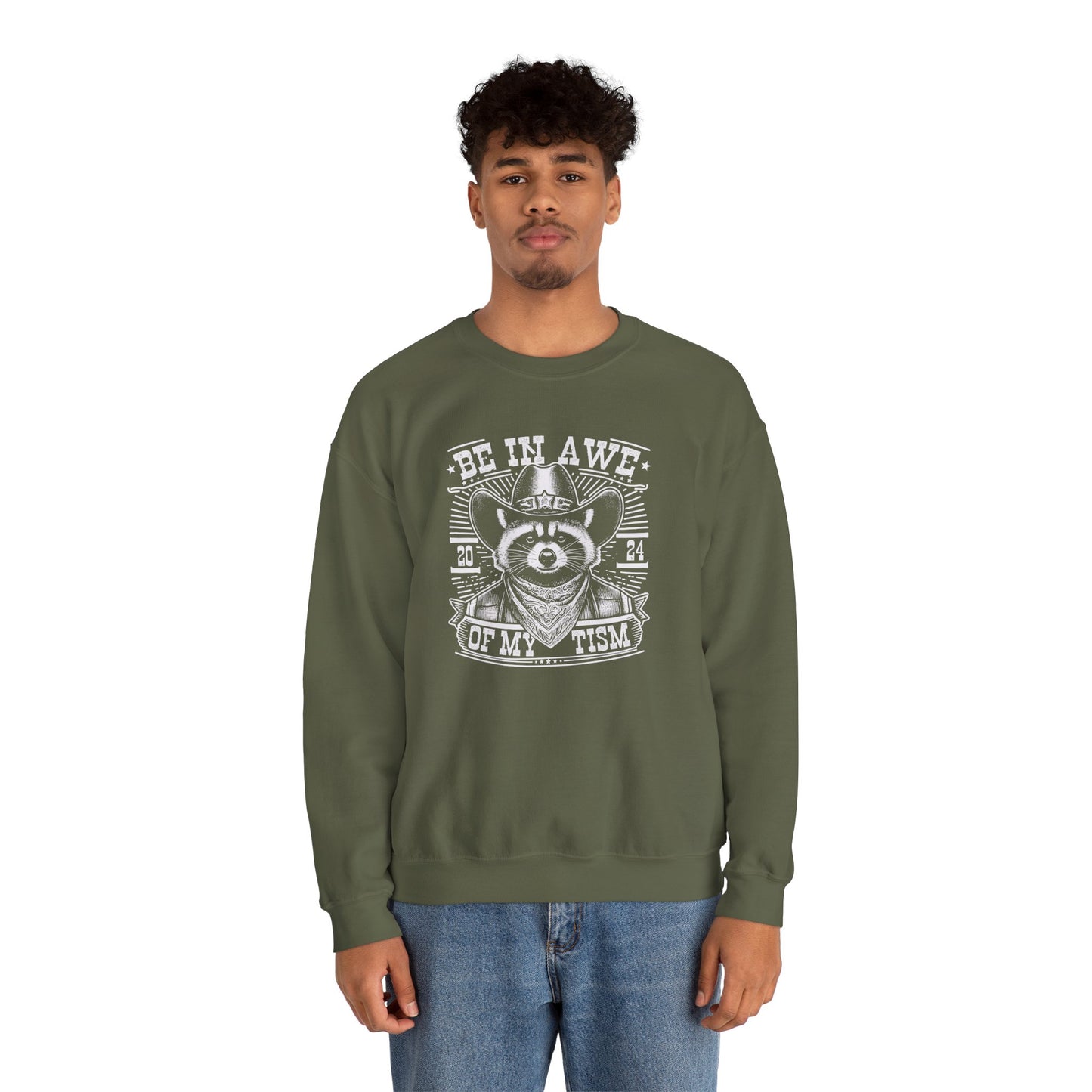 Sweatshirt BE IN AWE OF MY 'TISM Western Meme Autism Sweatshirt