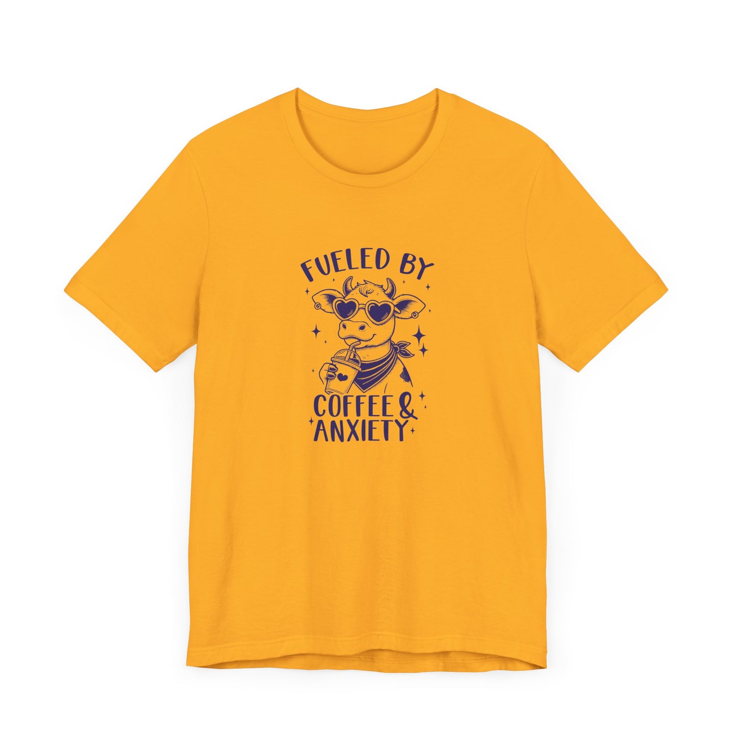 T-Shirt Fueled by Coffee and Anxiety – Funny Women's Anxiety T-shirt