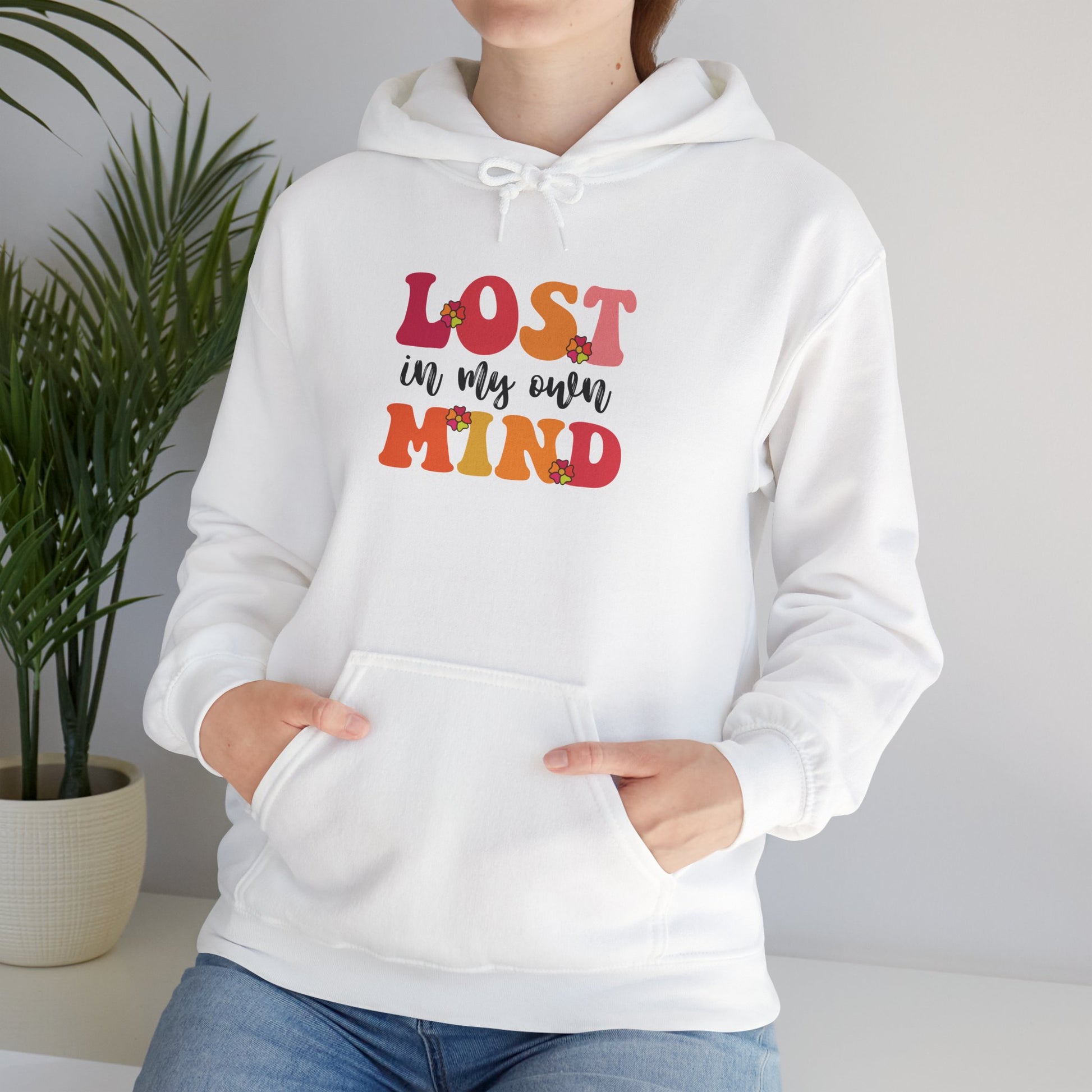 Hoodie LOST in my own MIND Hoodie – Retro ADHD Graphic Hoodie