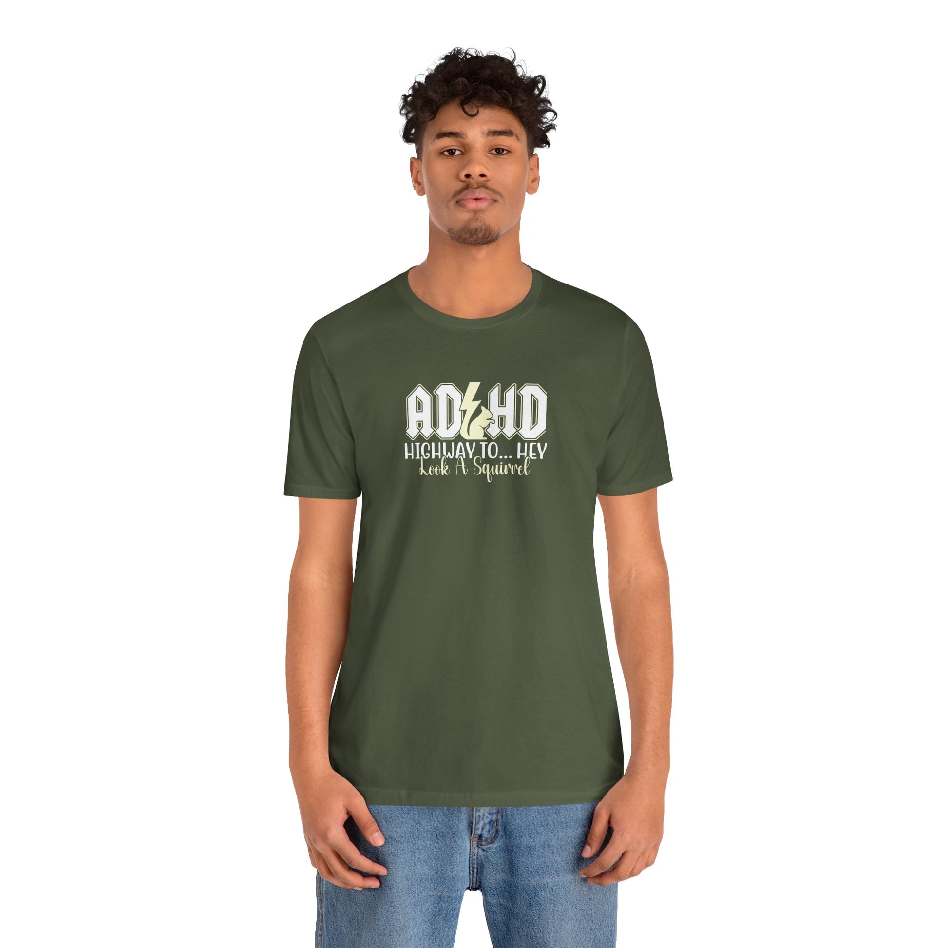 T-Shirt HIGHWAY TO... HEY Look A Squirrel ADHD T Shirt – Funny ADHD Tshirt