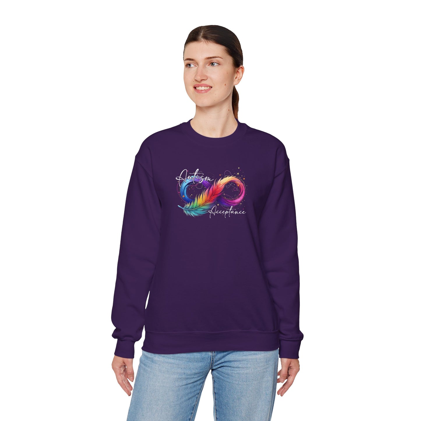 Sweatshirt Autism Acceptance Sweatshirt with Neurodiversity Symbol