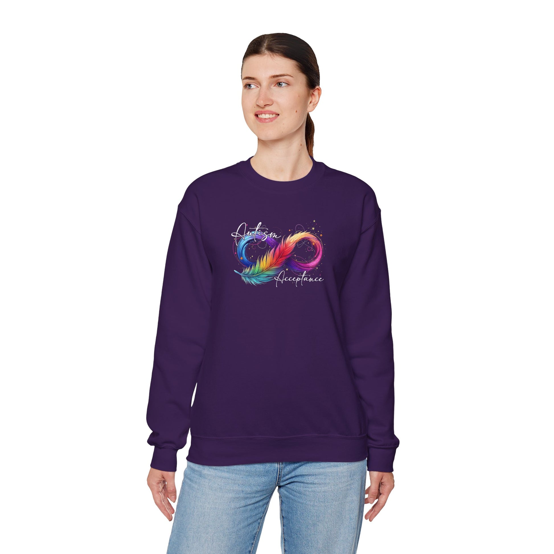 Sweatshirt Autism Acceptance Sweatshirt with Neurodiversity Symbol