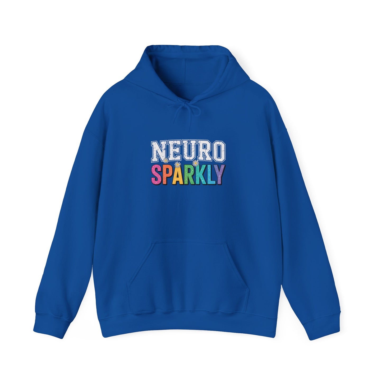 NEURO SPARKLY Autism Hoodie – Bold Varsity Floral Graphic Hoodie