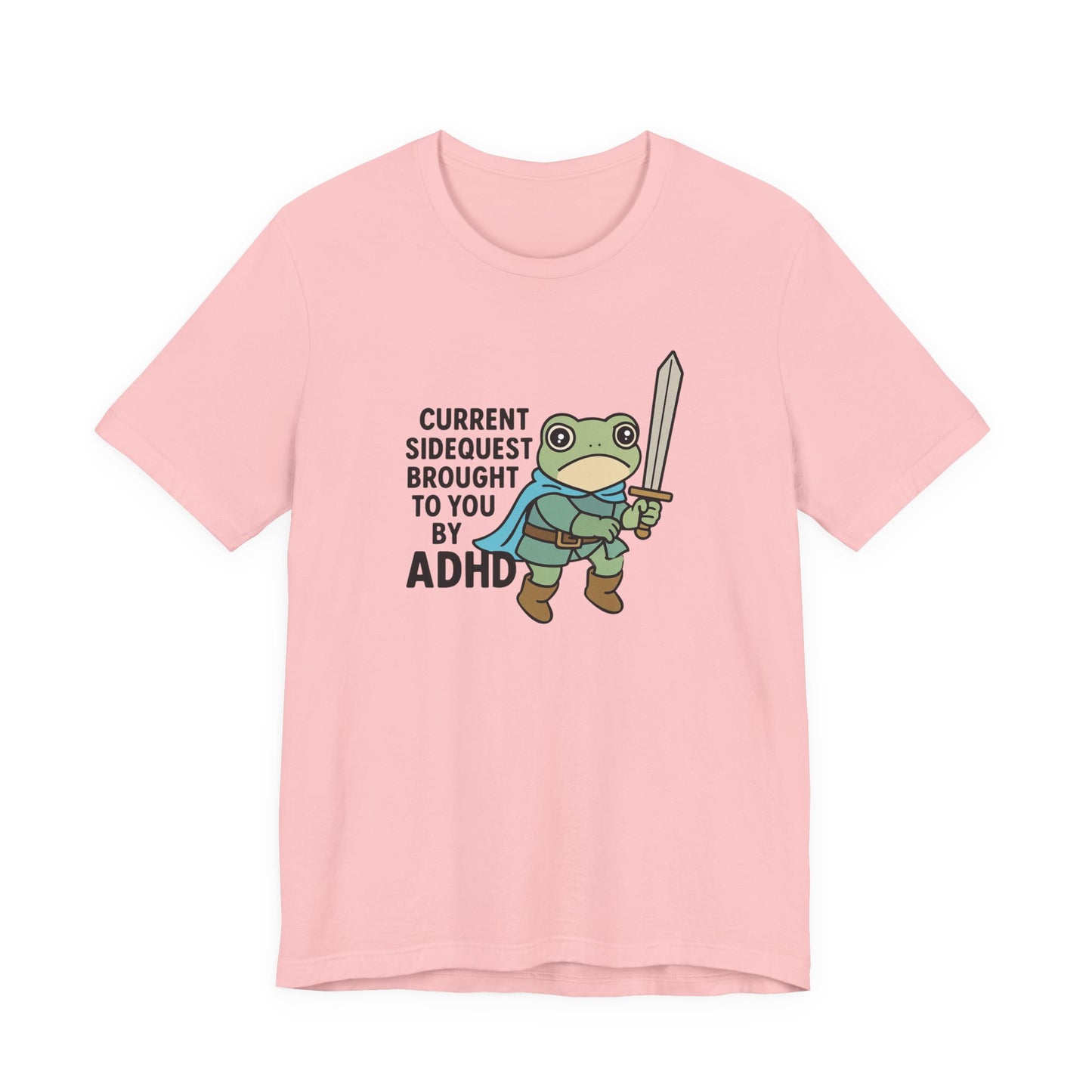 T-Shirt CURRENT SIDEQUEST T-Shirt – Funny ADHD Frog Gaming Shirt