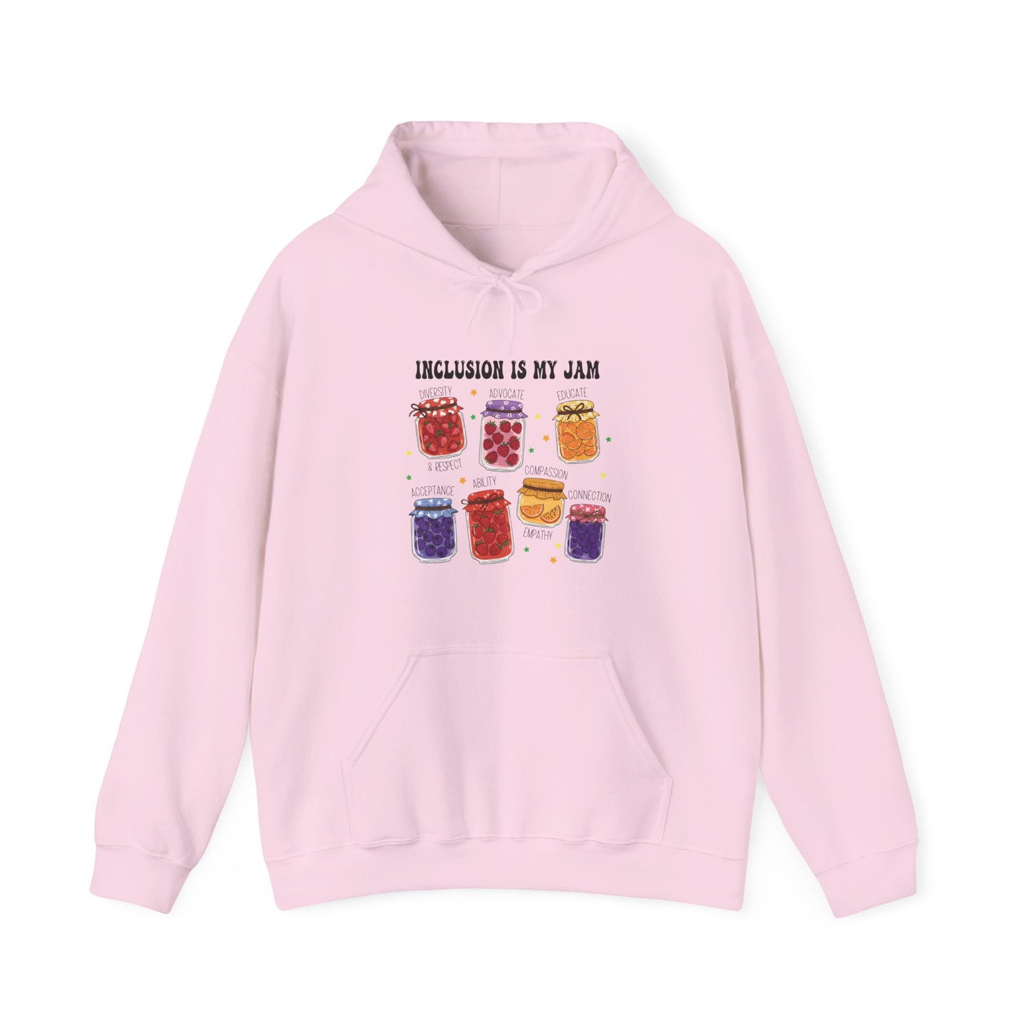 INCLUSION IS MY JAM Hoodie – Colorful Inclusion Awareness Hoodie