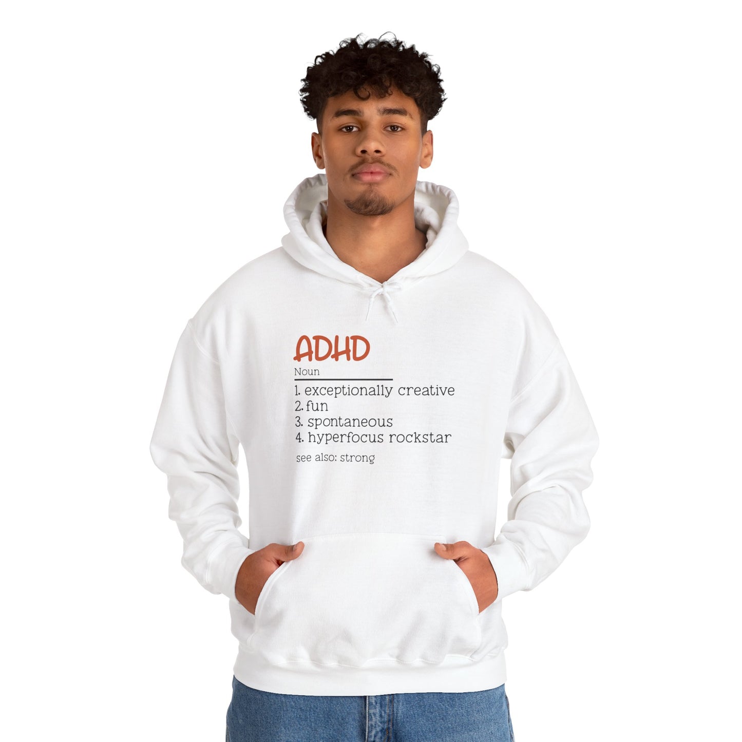 ADHD (Noun) Definition – Funny ADHD Hoodie with Positive Traits