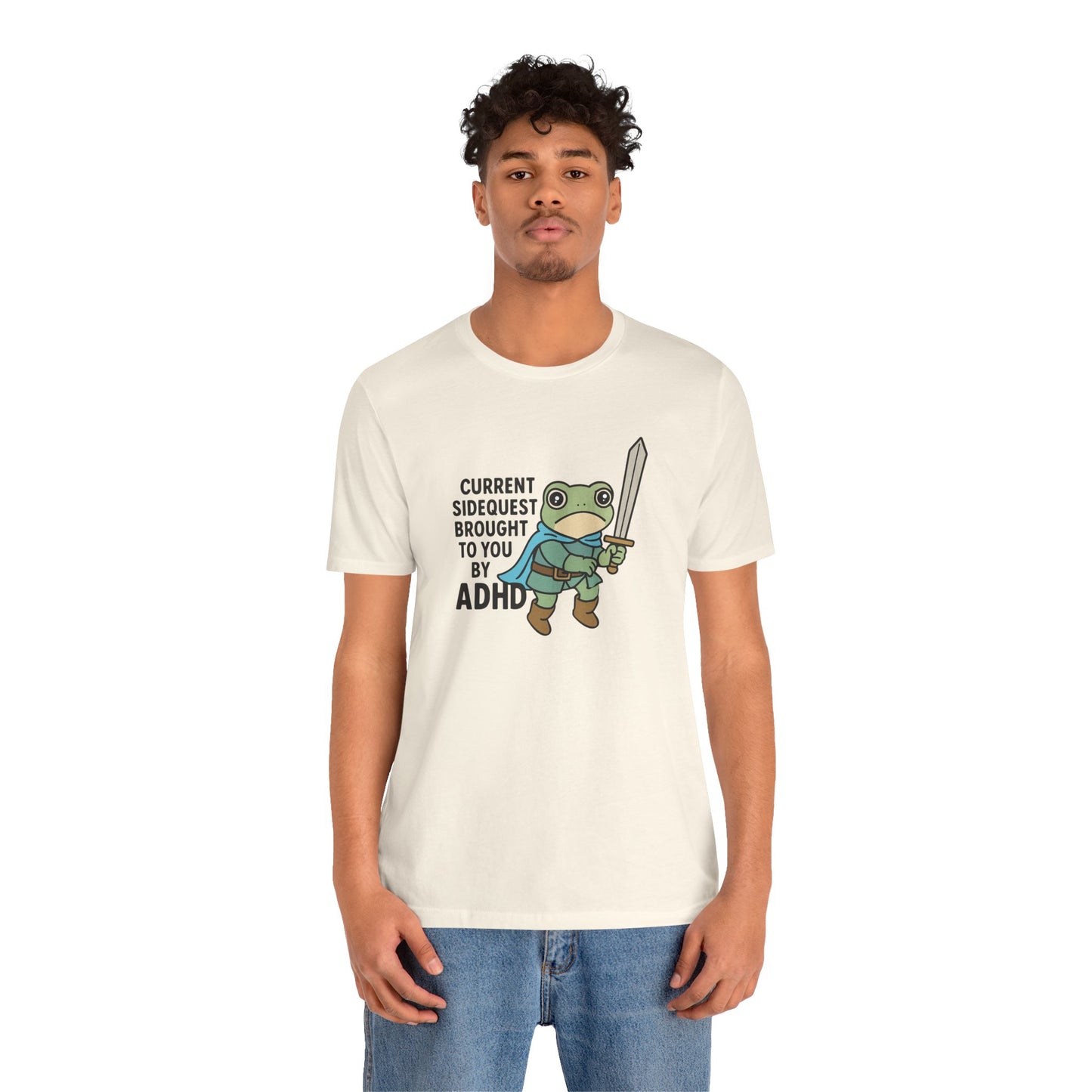 T-Shirt CURRENT SIDEQUEST T-Shirt – Funny ADHD Frog Gaming Shirt