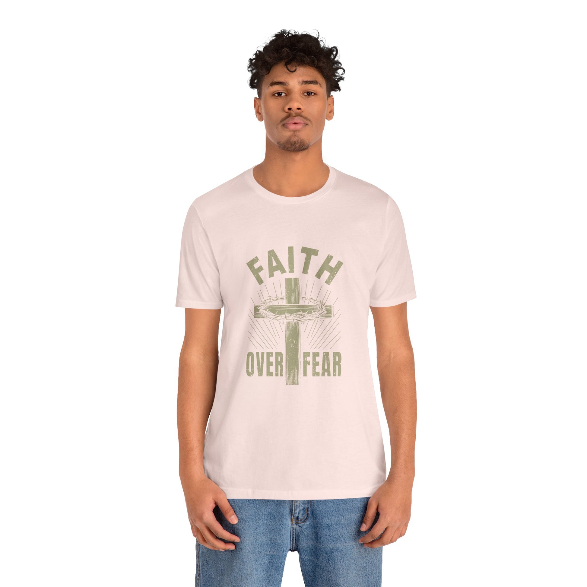 Empowering Message Tee – Faith Over Fear Shirt for Men & Women