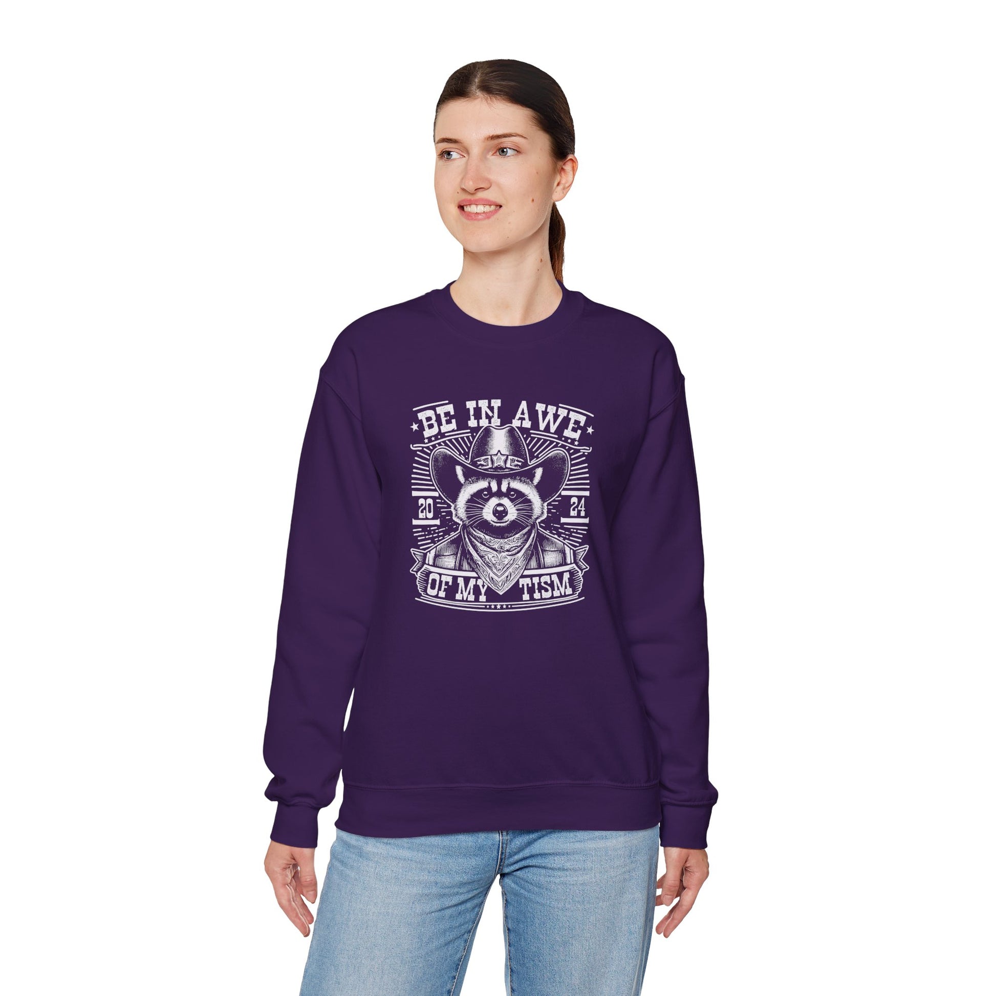 Sweatshirt BE IN AWE OF MY 'TISM Western Meme Autism Sweatshirt