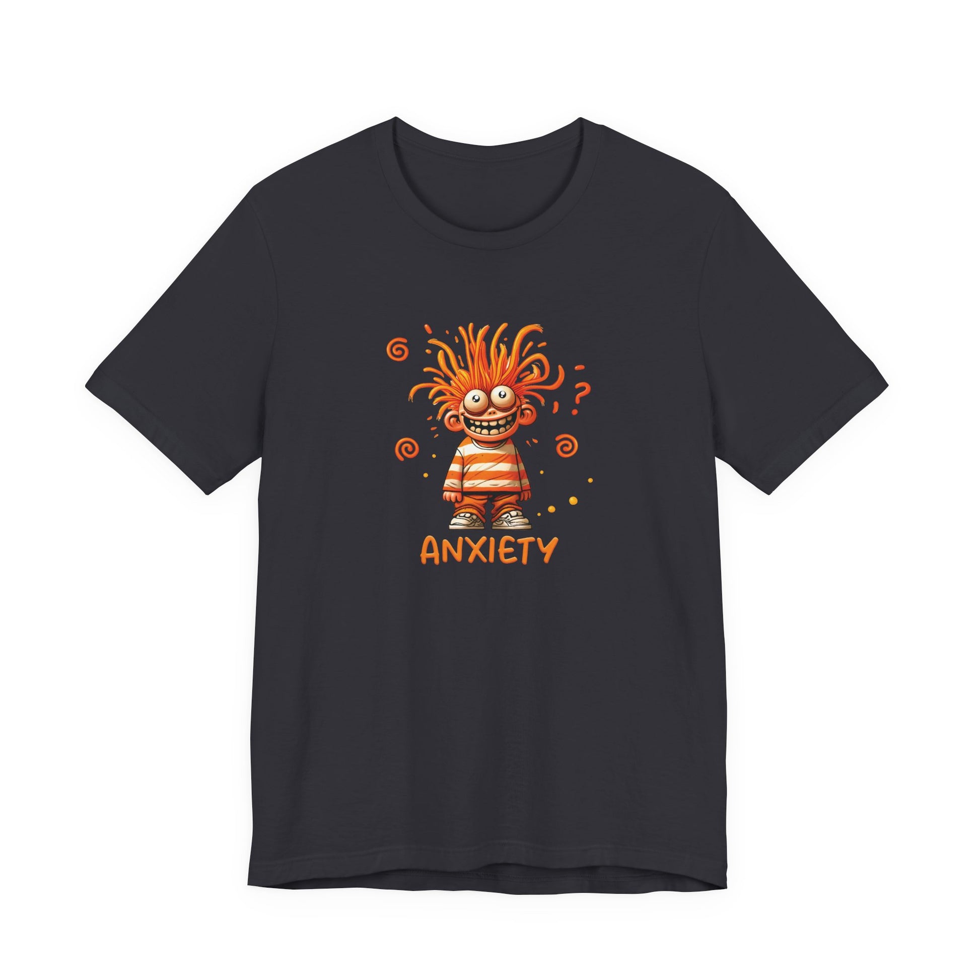 T-Shirt ANXIETY Cartoon Funny Anxiety Shirt — Mental Health Graphic Tee