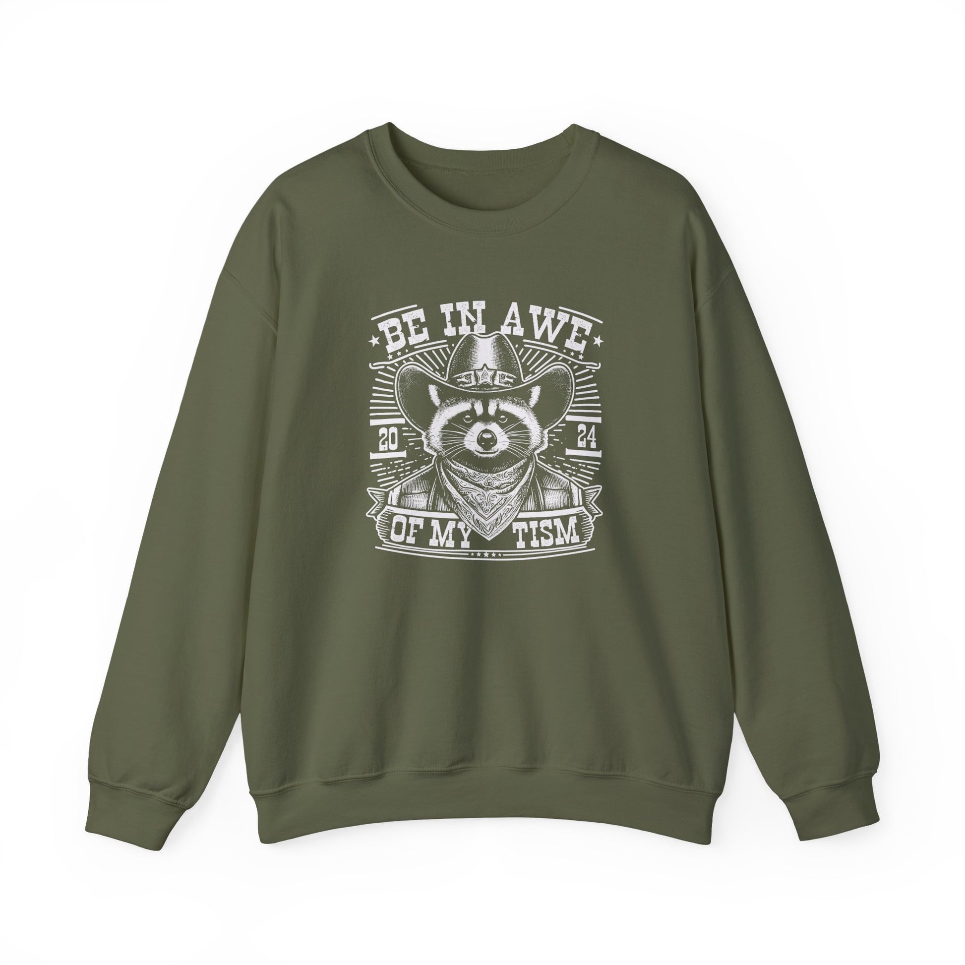 Sweatshirt BE IN AWE OF MY 'TISM Western Meme Autism Sweatshirt