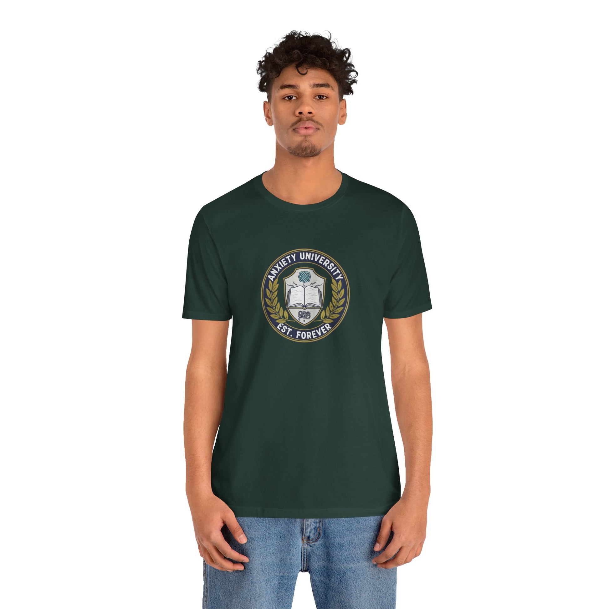 T-Shirt ANXIETY UNIVERSITY Shirt – Funny Collegiate Graphic Tee