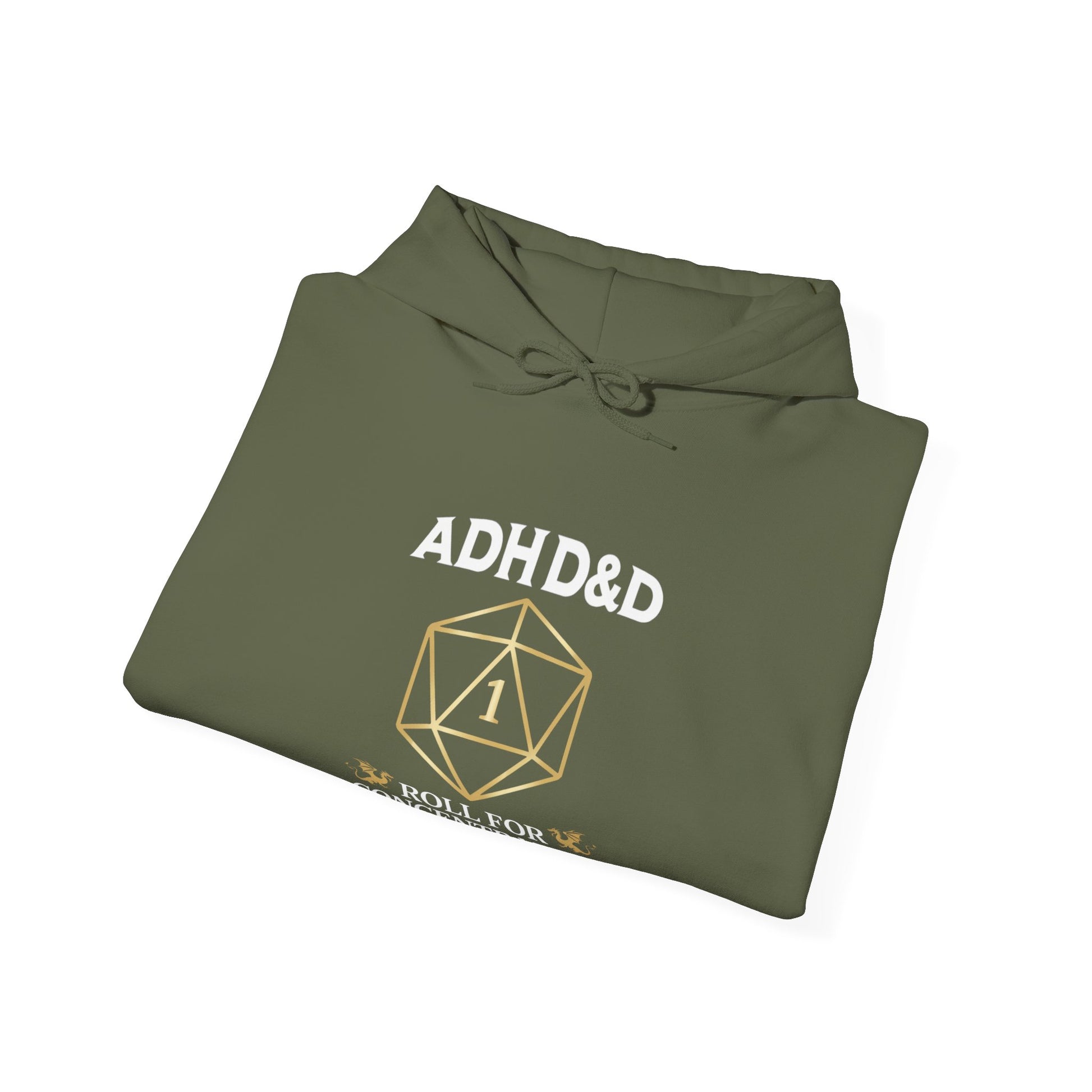 Hoodie ADHD&D Roll for Concentration Hoodie – Funny ADHD Graphic Hoodie