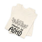 T-Shirt POWERED BY ADHD – Floral ADHD T Shirt for Teens & Adults