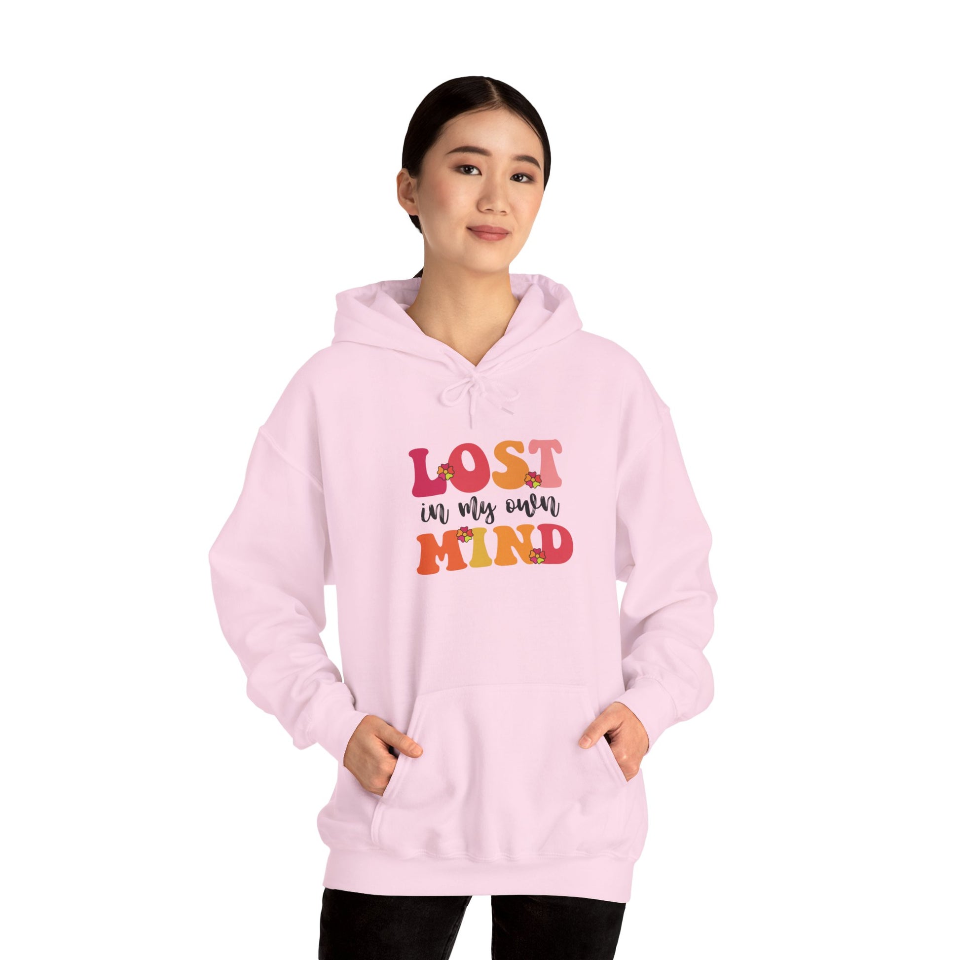 Hoodie LOST in my own MIND Hoodie – Retro ADHD Graphic Hoodie