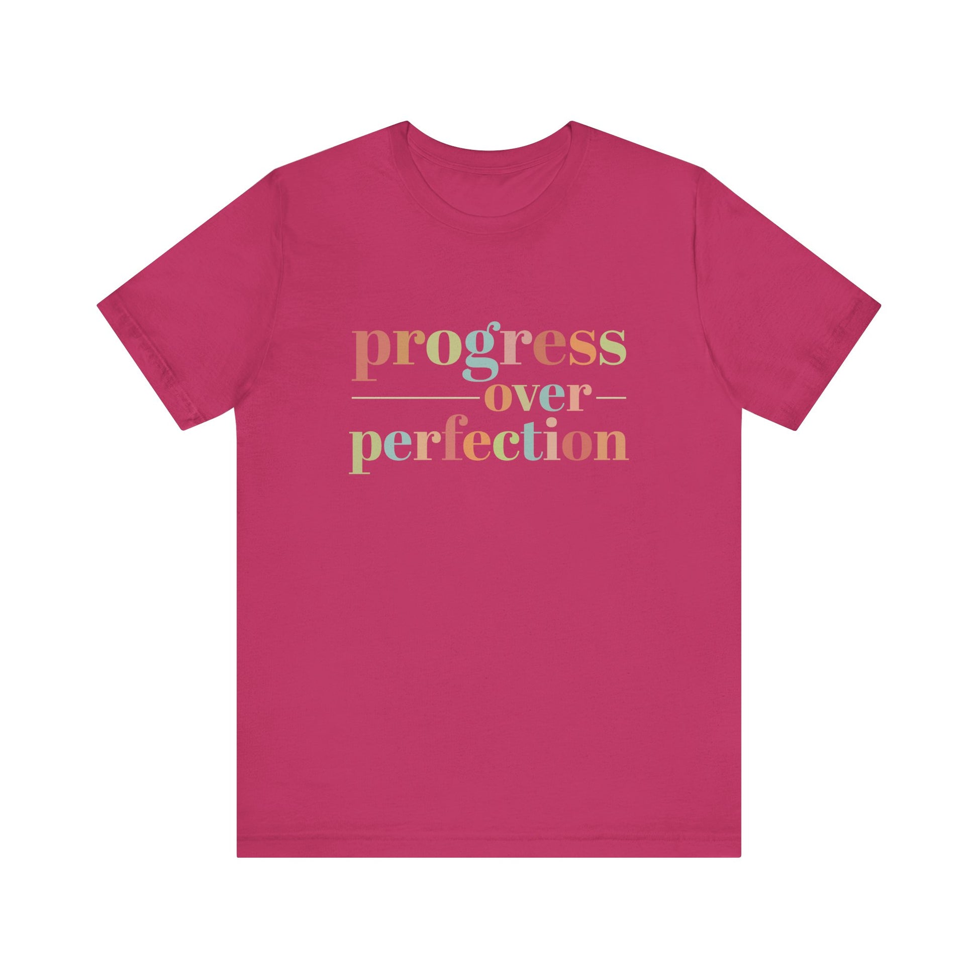 Berry Progress Over Perfection Shirt – Growth Mindset Shirt