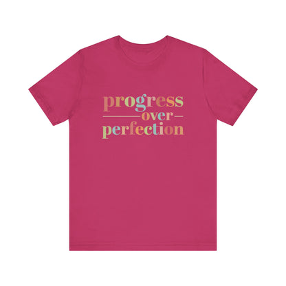 Berry Progress Over Perfection Shirt – Growth Mindset Shirt