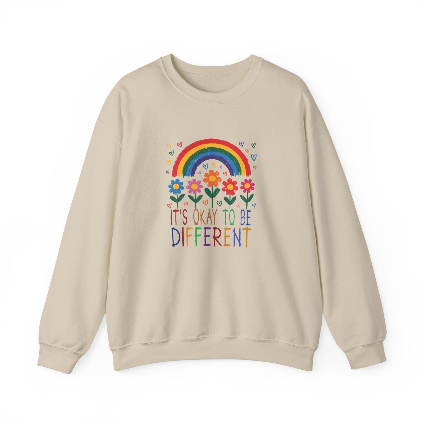 Sweatshirt It's Okay to Be Different Rainbow Autism Awareness Sweatshirt