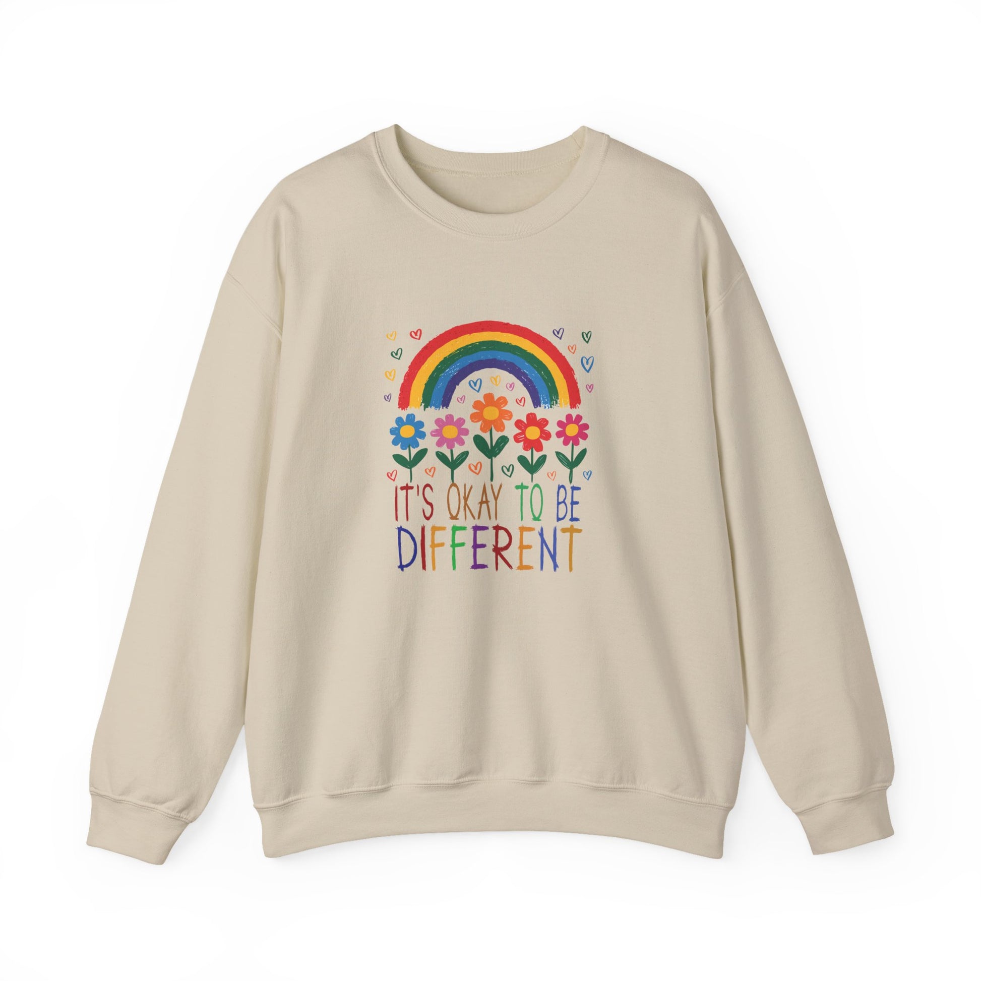 Sweatshirt It's Okay to Be Different Rainbow Autism Awareness Sweatshirt