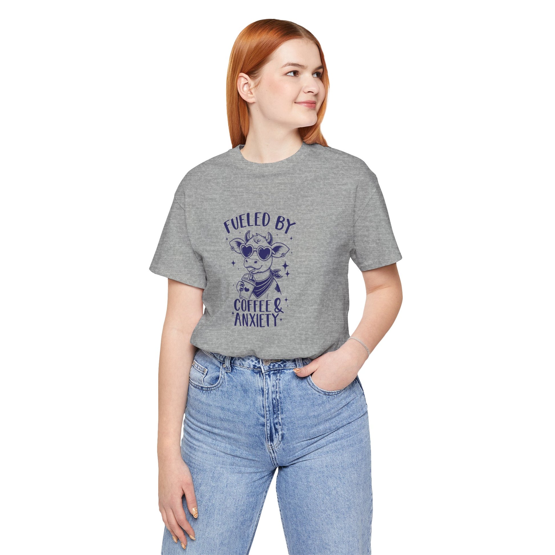T-Shirt Fueled by Coffee and Anxiety – Funny Women's Anxiety T-shirt