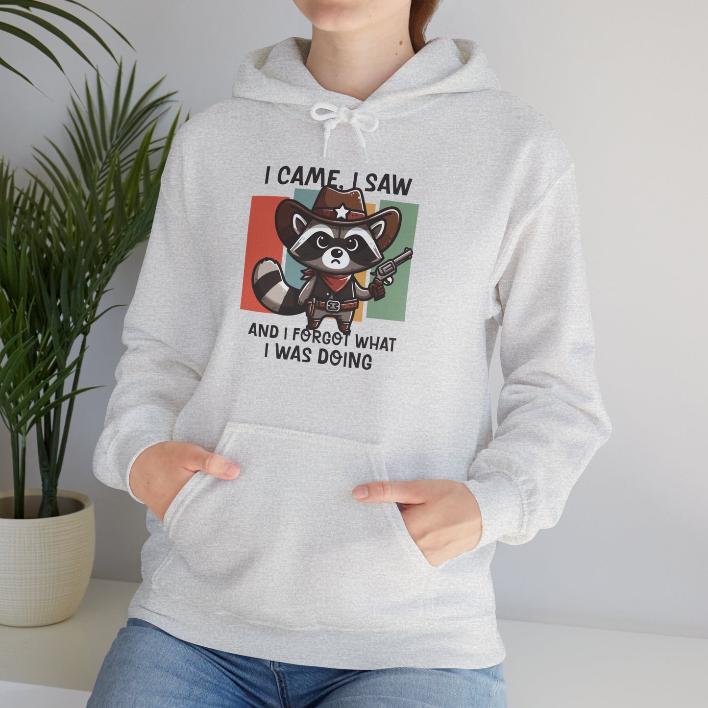 Hoodie I Came I Saw And I Forgot Hoodie – Funny ADHD Raccoon Hoodie