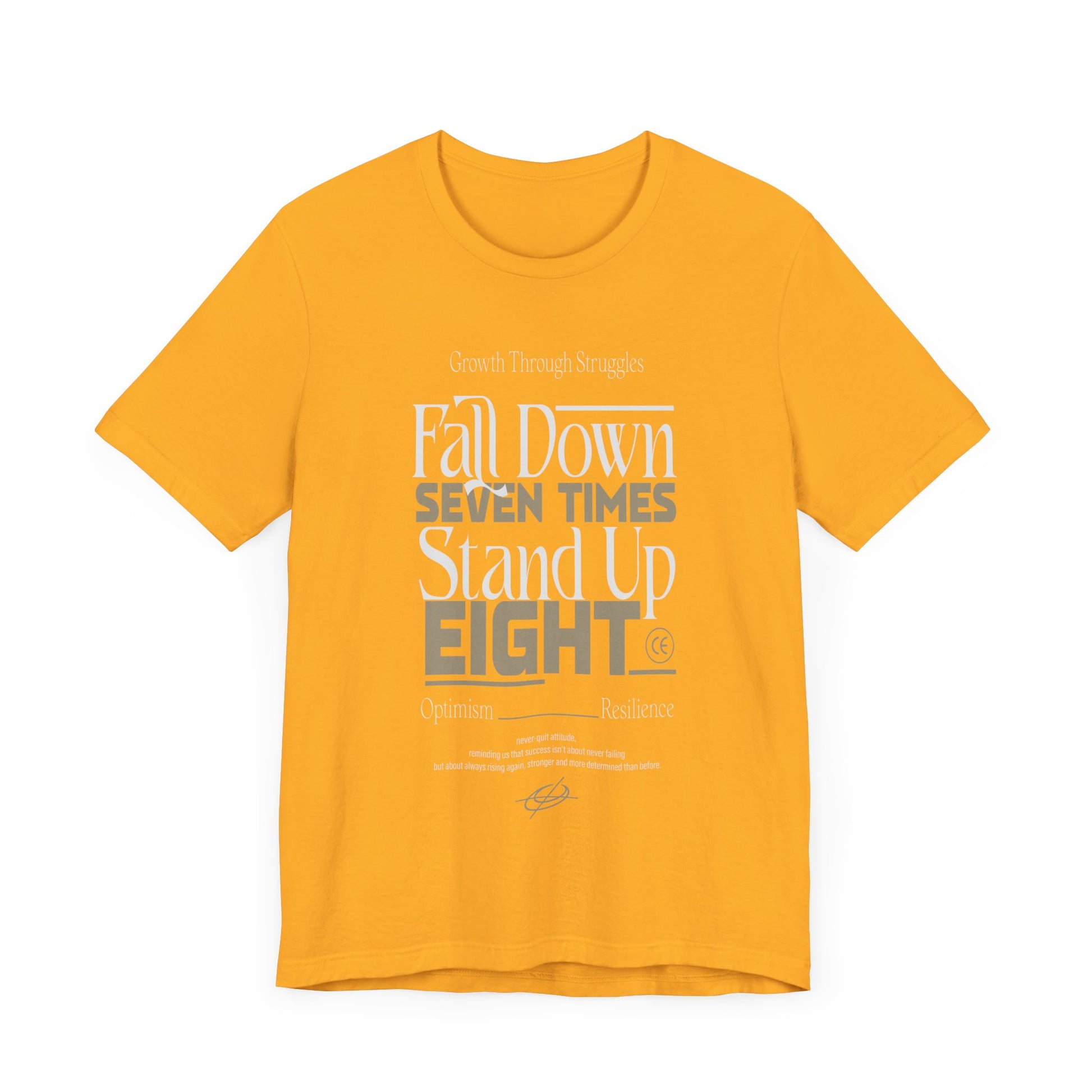 Motivational Quote Shirt – Fall Down Seven Times Stand Up Eight