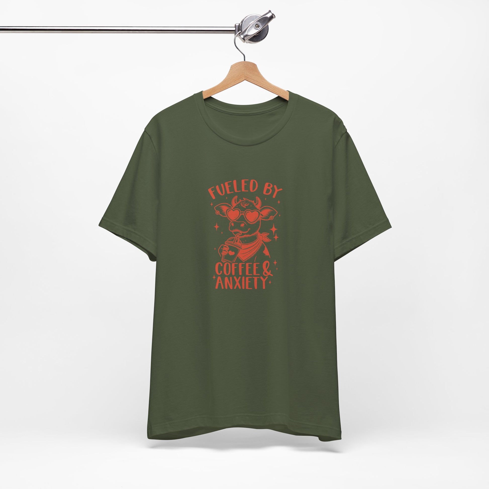 T-Shirt Fueled by Coffee and Anxiety – Funny Women's Anxiety T-shirt