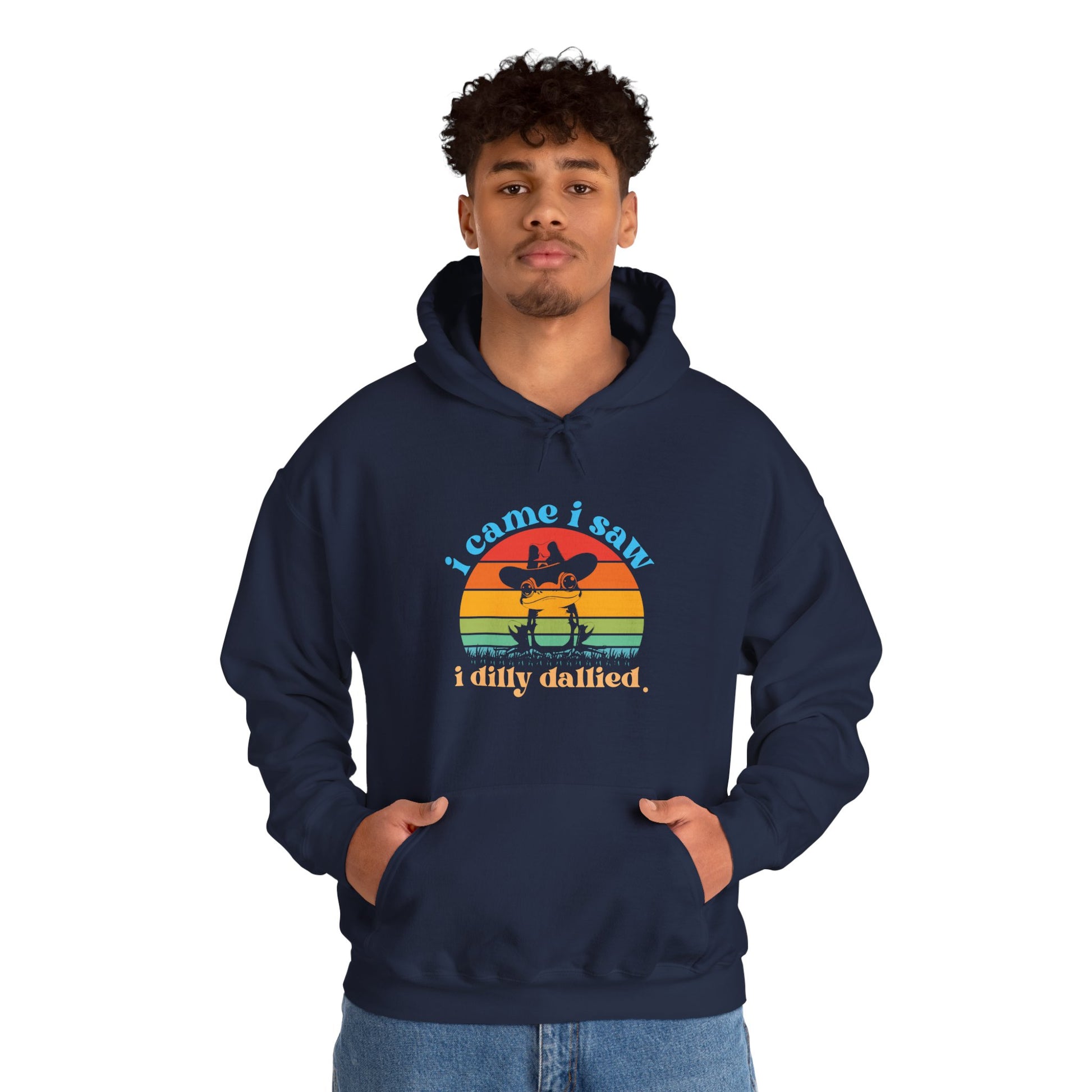 Hoodie i came i saw i dilly dallied Hoodie – Funny ADHD Frog Hoodie