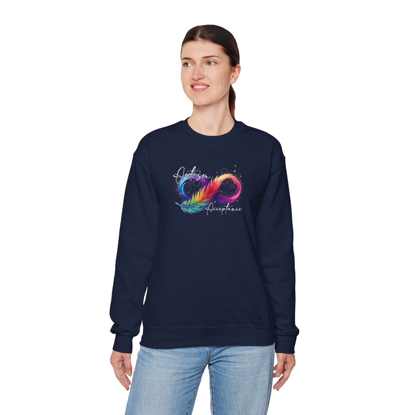 Sweatshirt Autism Acceptance Sweatshirt with Neurodiversity Symbol