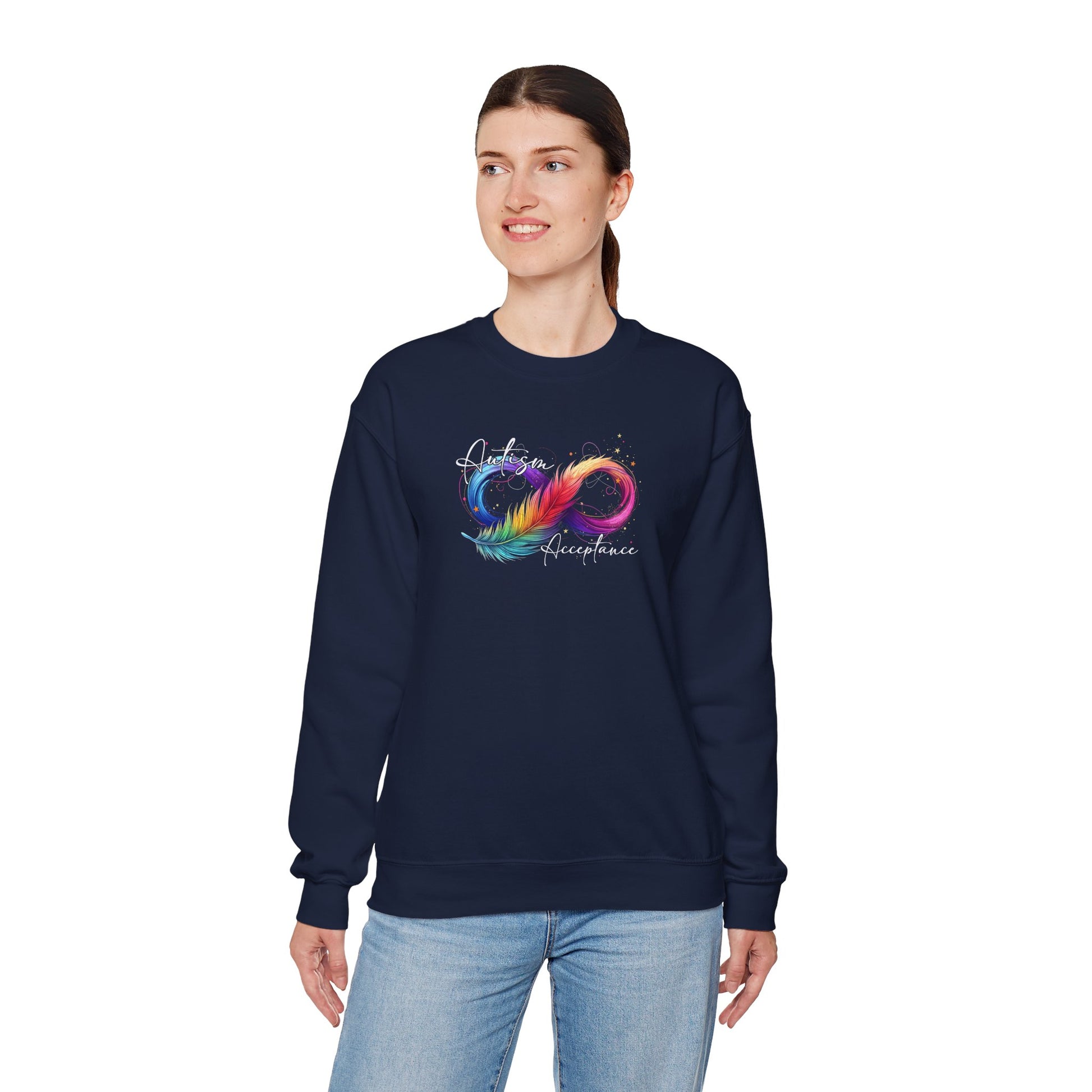 Sweatshirt Autism Acceptance Sweatshirt with Neurodiversity Symbol