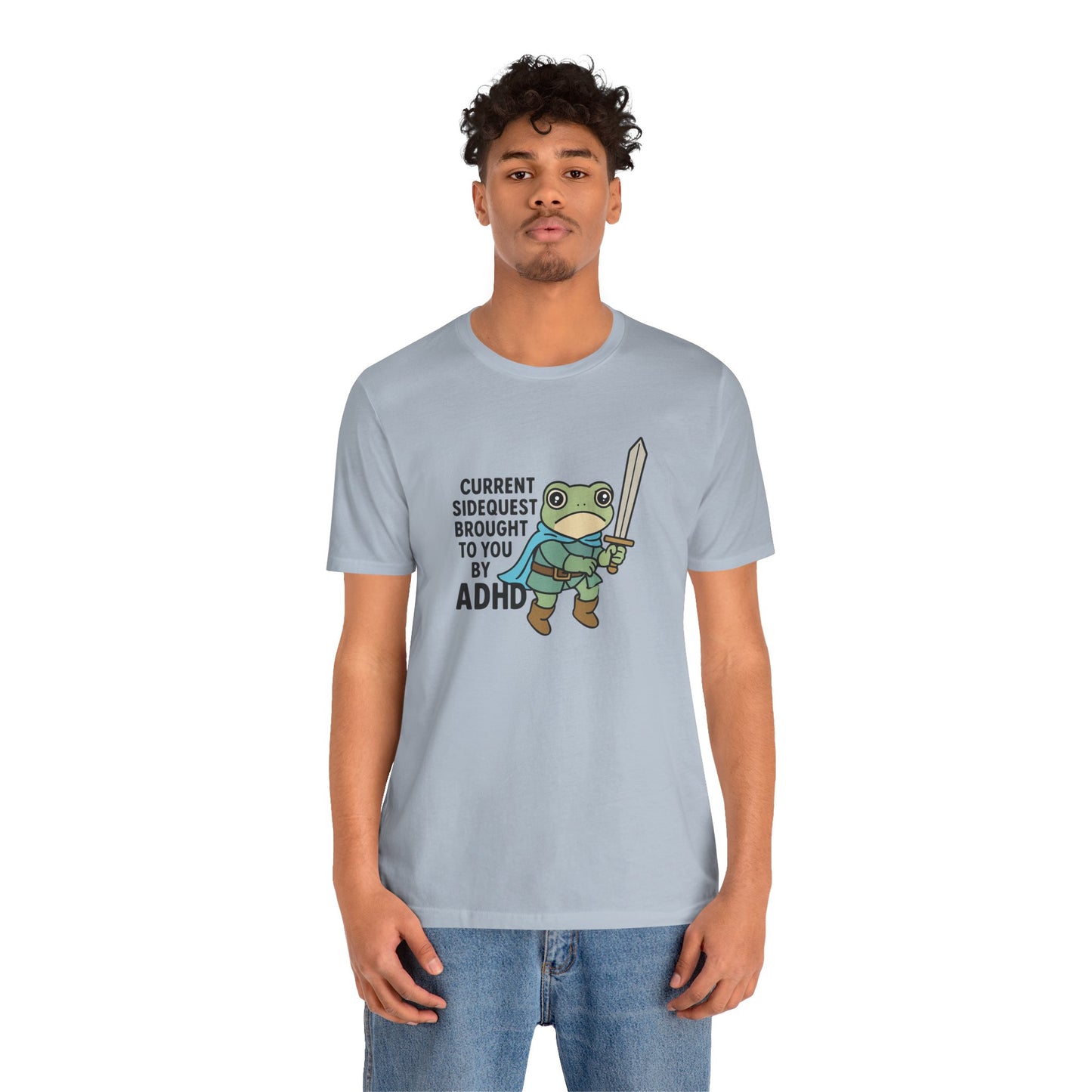 T-Shirt CURRENT SIDEQUEST T-Shirt – Funny ADHD Frog Gaming Shirt