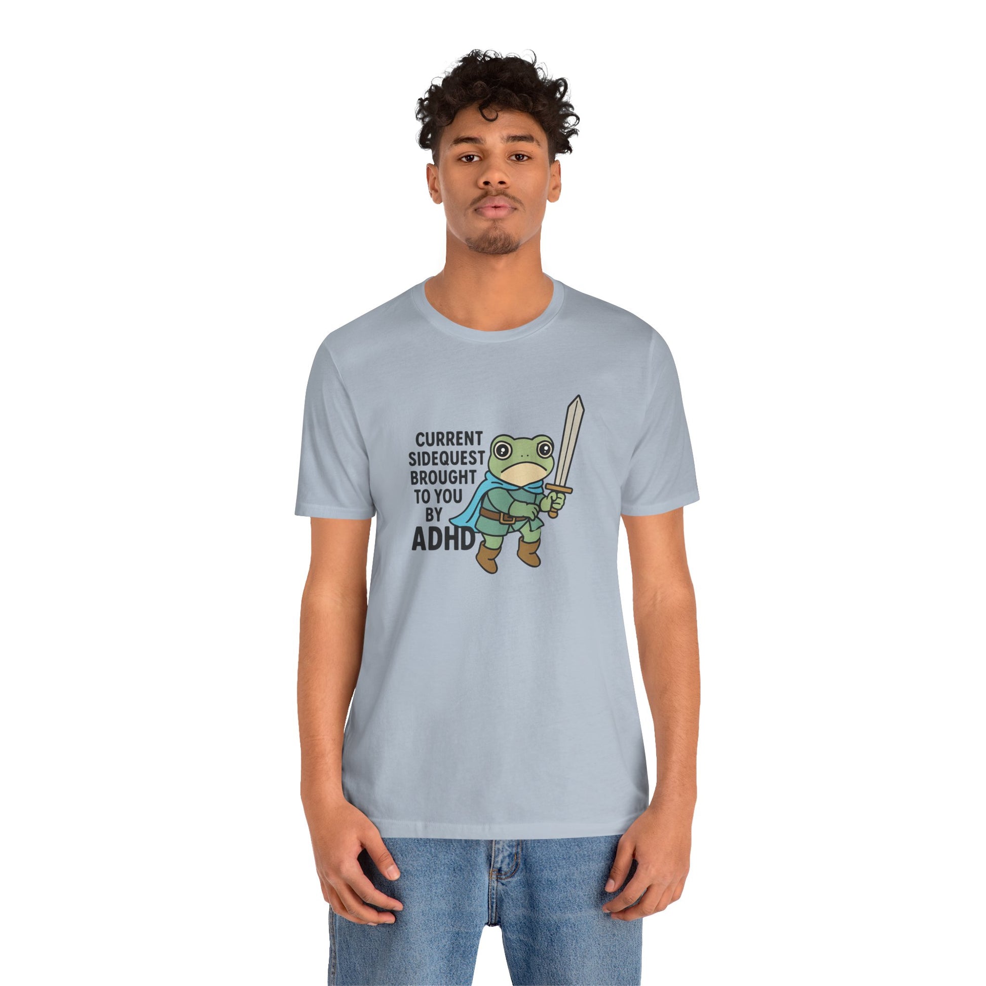 T-Shirt CURRENT SIDEQUEST T-Shirt – Funny ADHD Frog Gaming Shirt