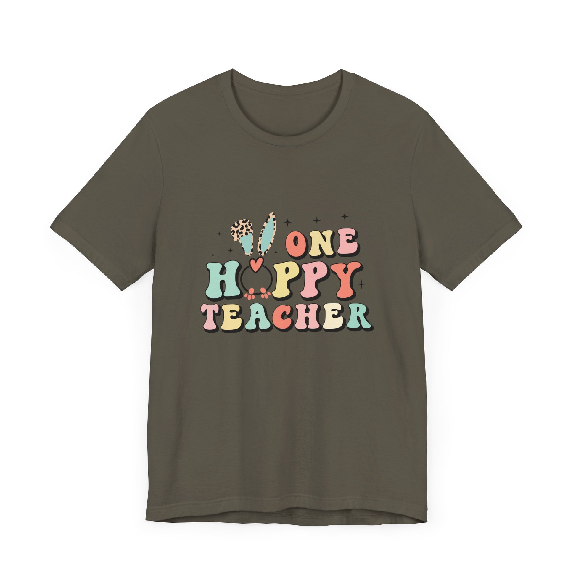 Teacher Easter Shirt – One Hoppy Teacher Bunny Tee